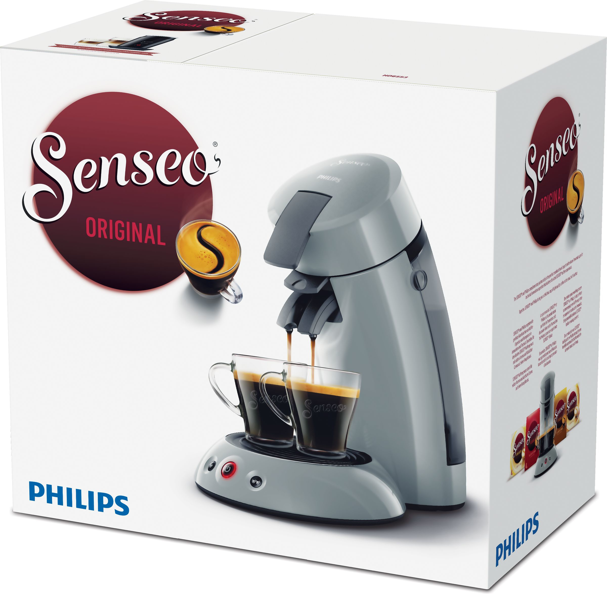 Koffiepadmachine PHILIPS Senseo HD6553/70 Original Grijs