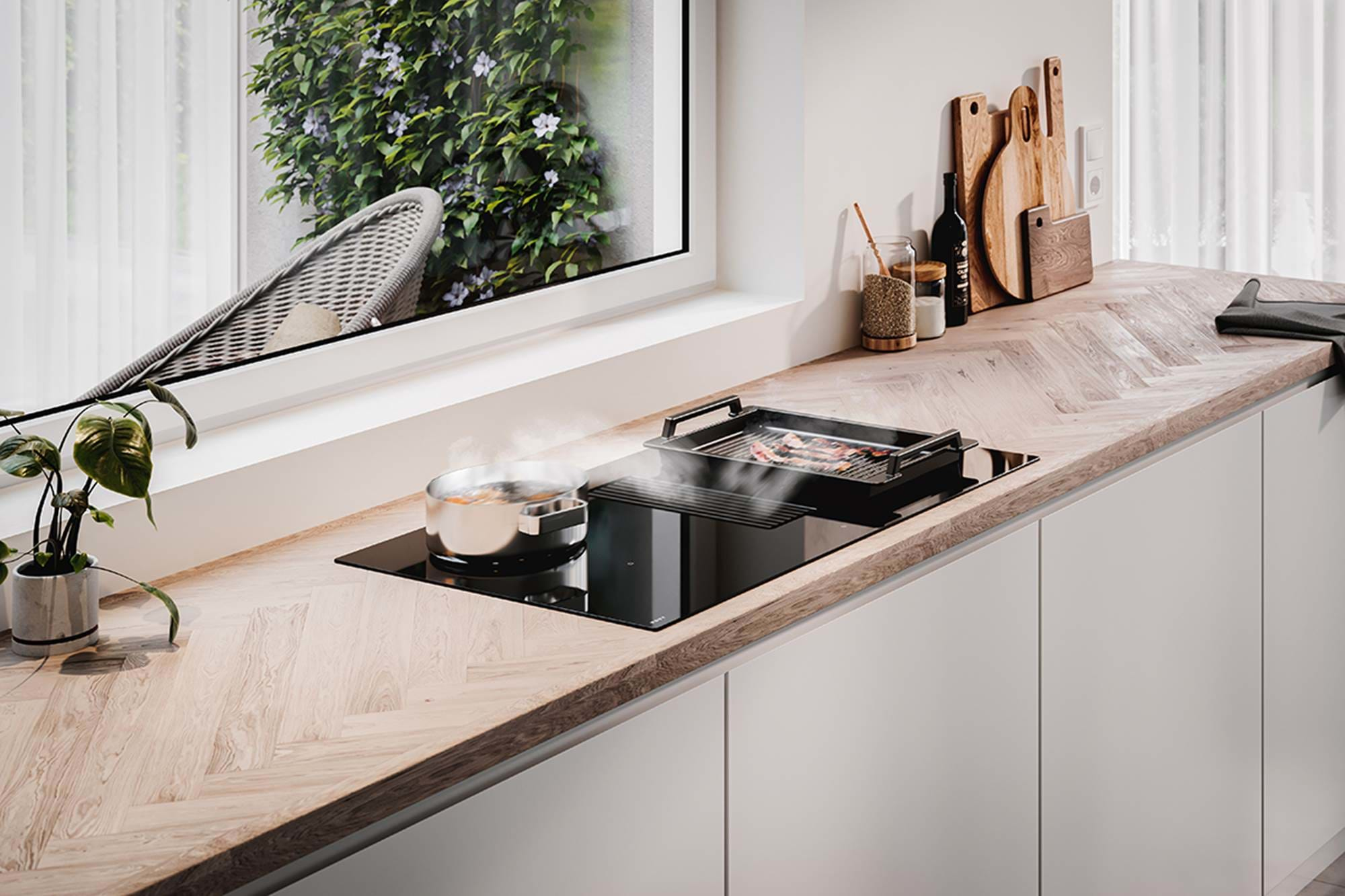 NOVY 1861 kookplaat Zwart Ingebouwd 80 cm Inductiekookplaat zones 4 zone(s)