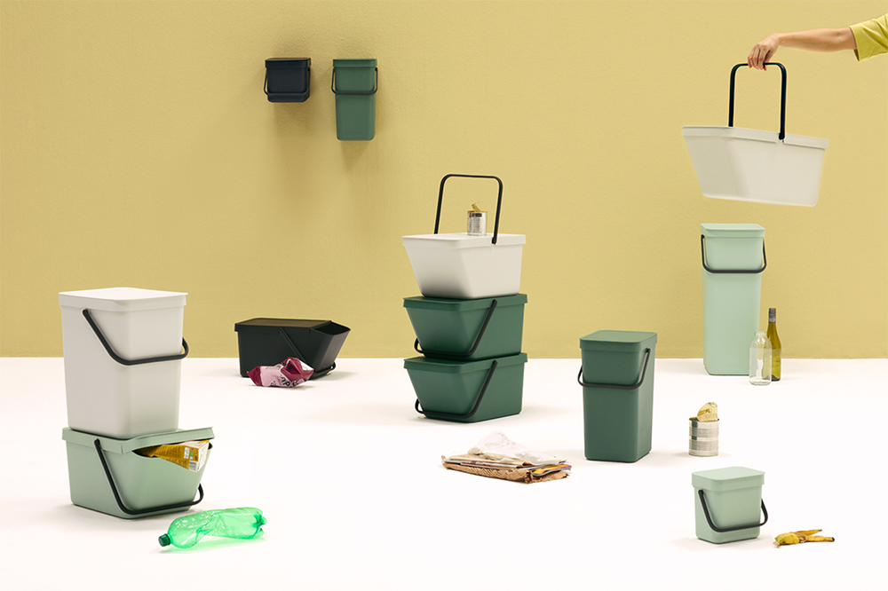 Afvalemmer BRABANTIA 277764 Sort&Go / 20L / Jade Green