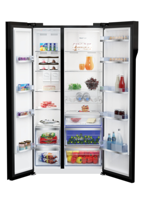 Beko GN163130ZGB frigo américain Pose libre 558 L Noir