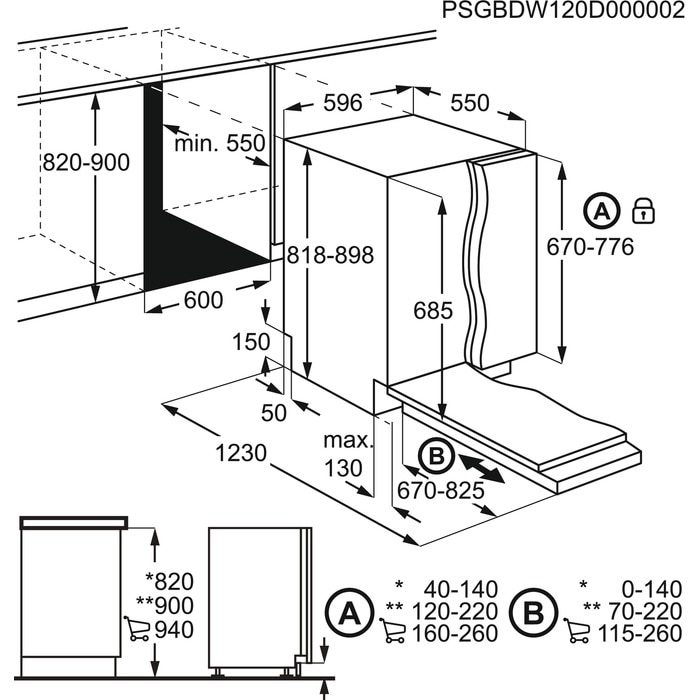AEG VAATWASSER INBOUW FSE82827P