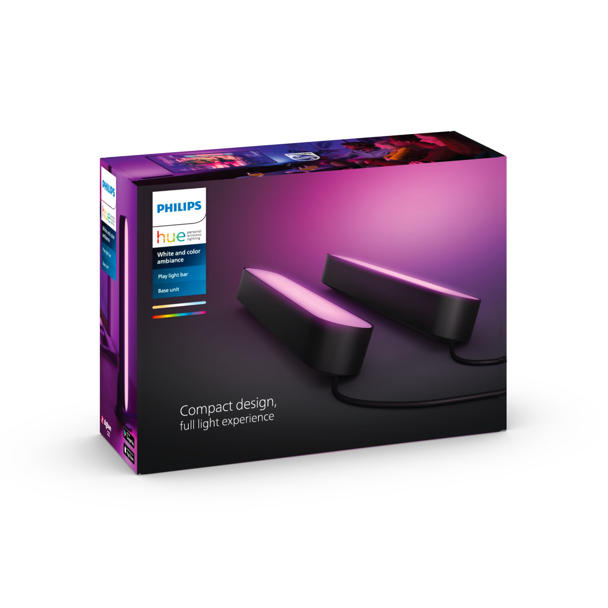 Tafellamp PHILIPS HUE Play White Color Ambiance Zwart 2x