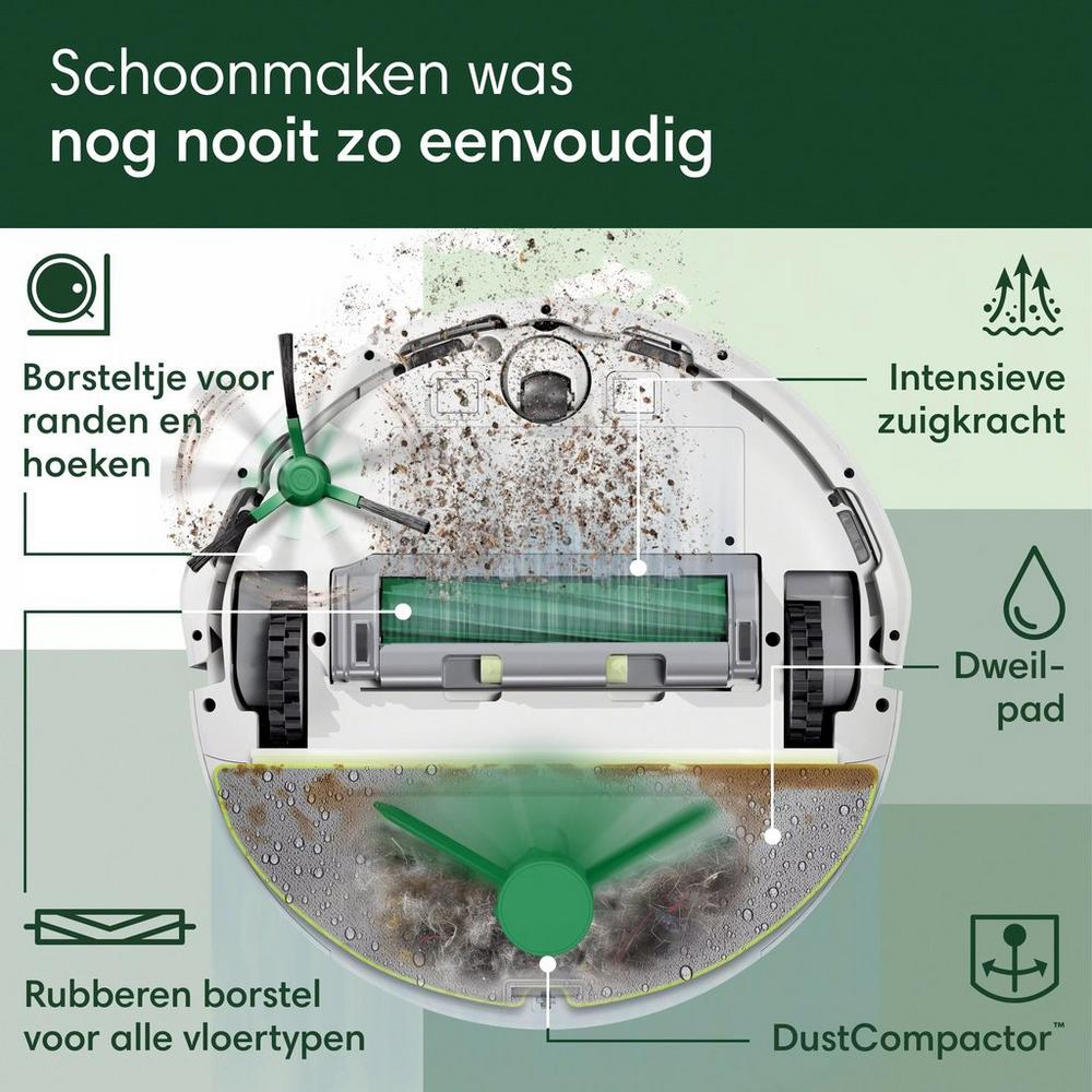 iRobot roomba 205 combo dust compactor blanc
