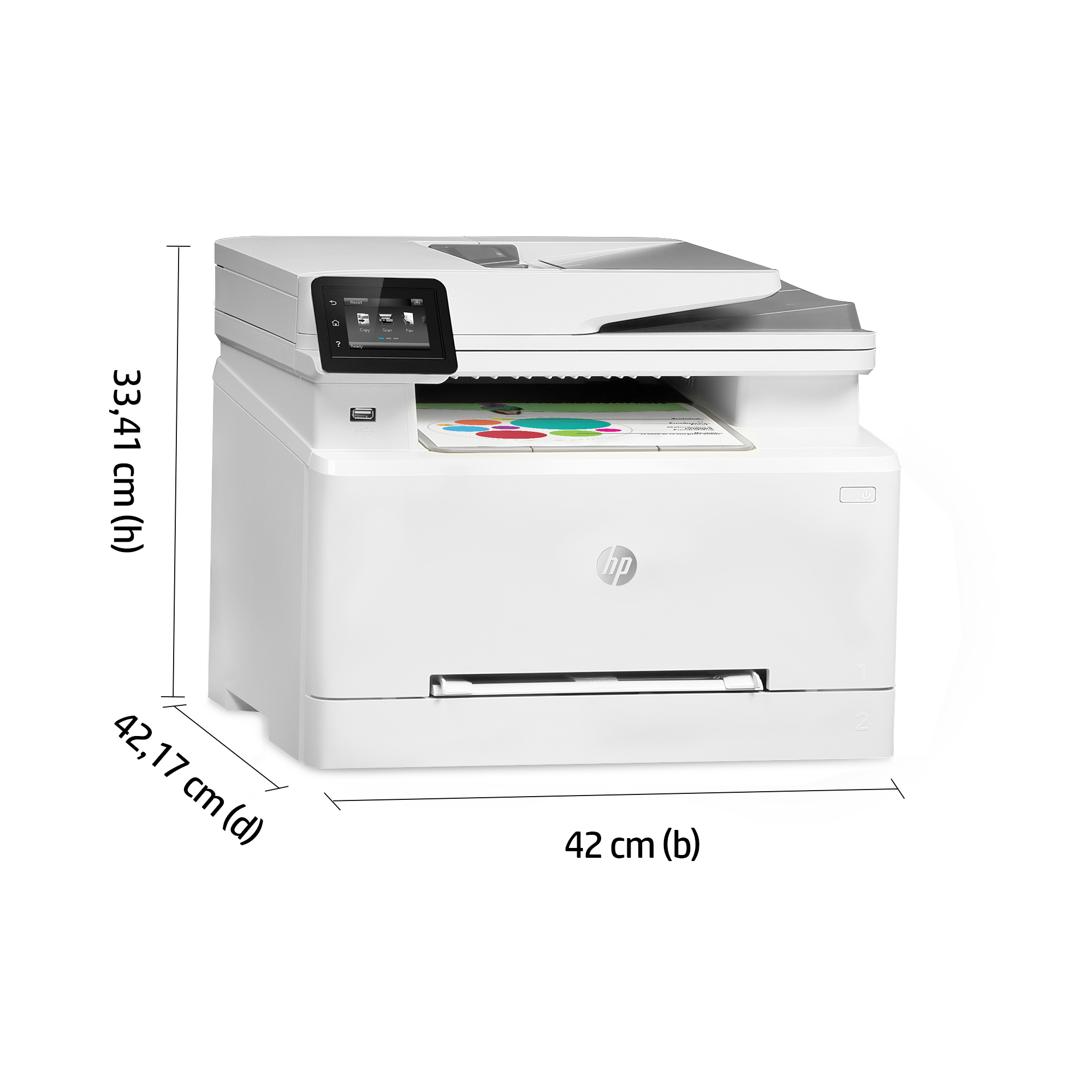 HP Color LaserJet Pro MFP M283fdw, Kleur, Printer voor Printen, kopiëren, scannen, faxen, Printen via USB-poort aan voorzijde; Scannen naar e-mail; Dubbelzijdig printen; ADF voor 50 vel ongekruld