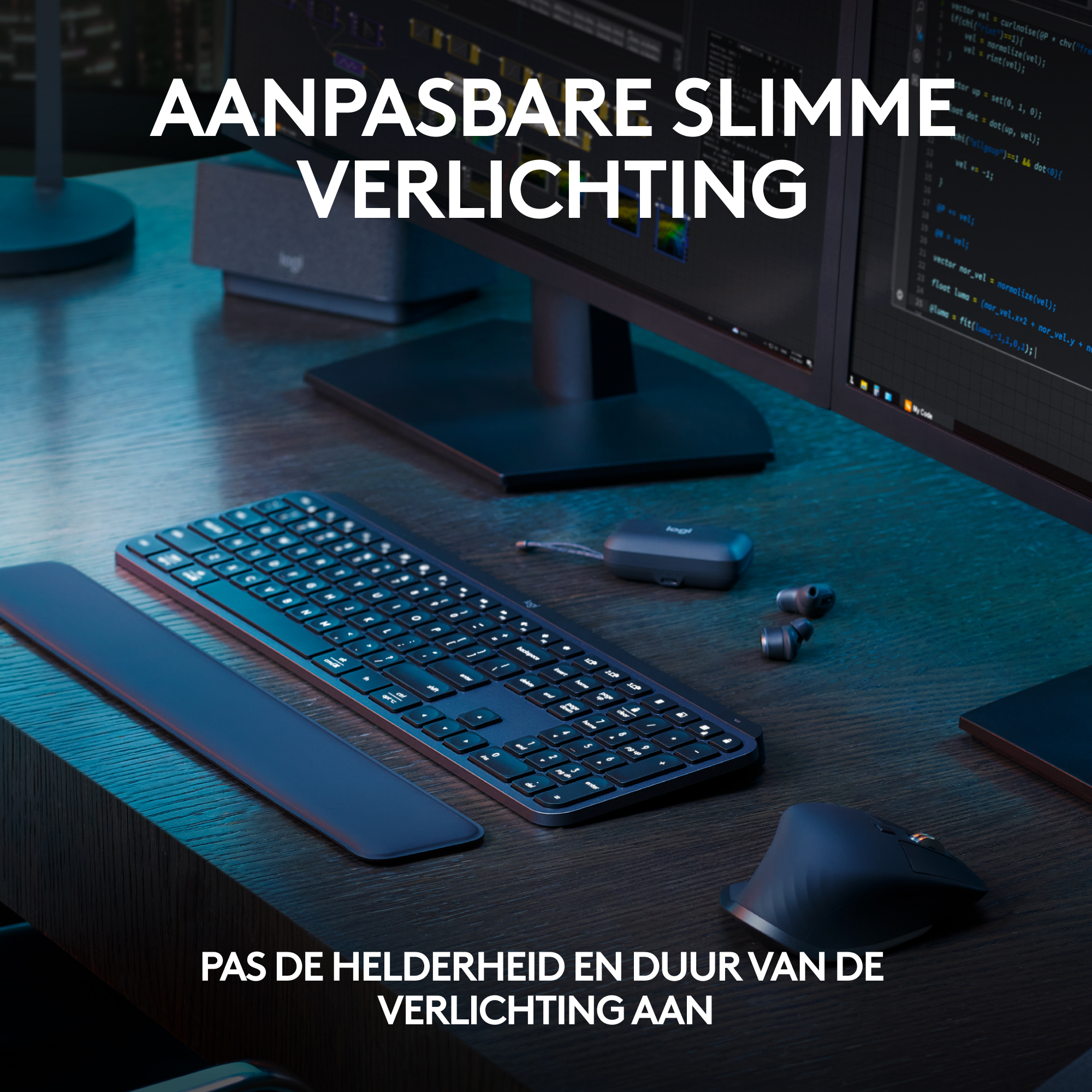 Toetsenbord LOGITECH WIRELESS MX KEYS AZERTY ZWART