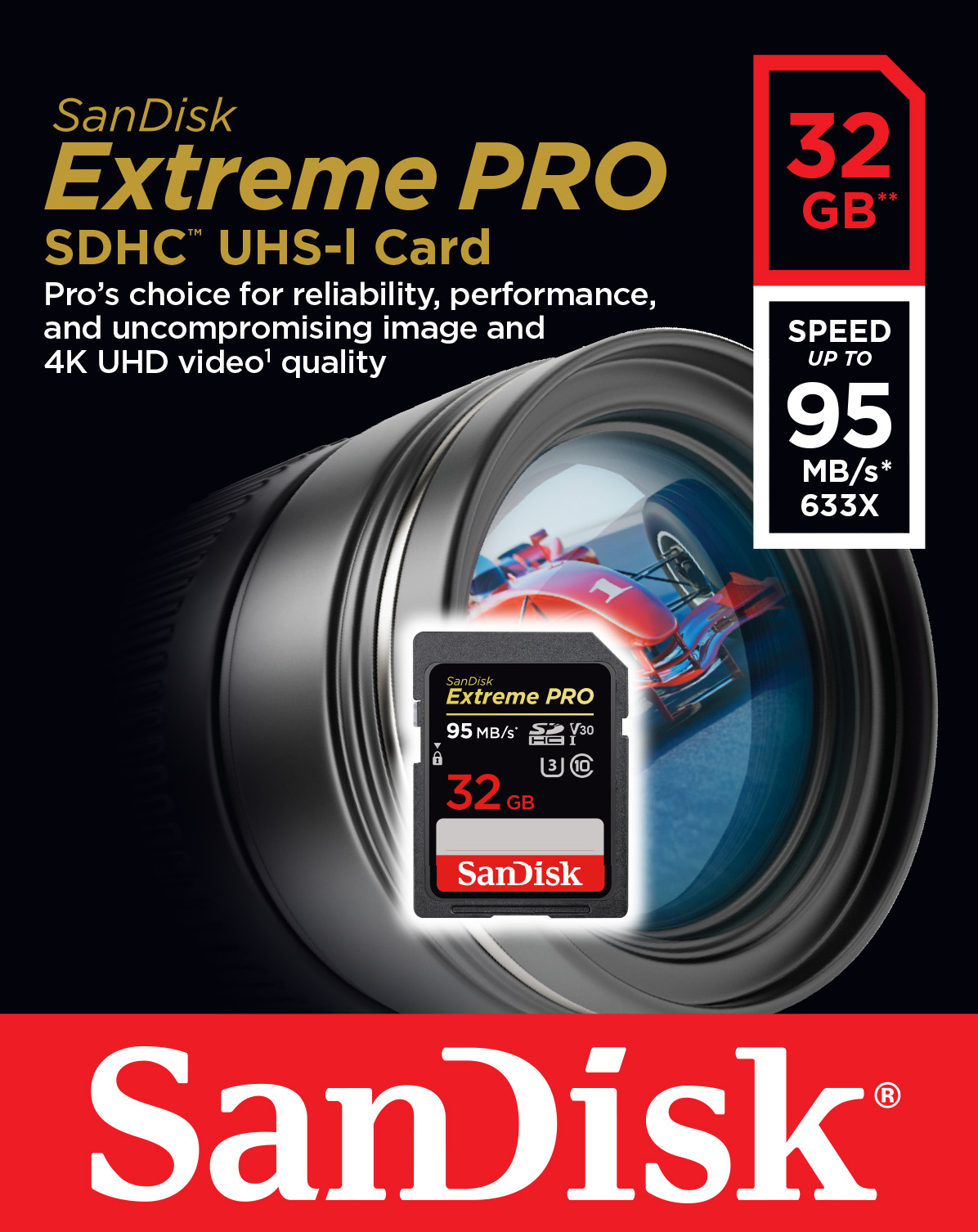 Sdhc 5xtreme pro 32gb 95mb/s V30
