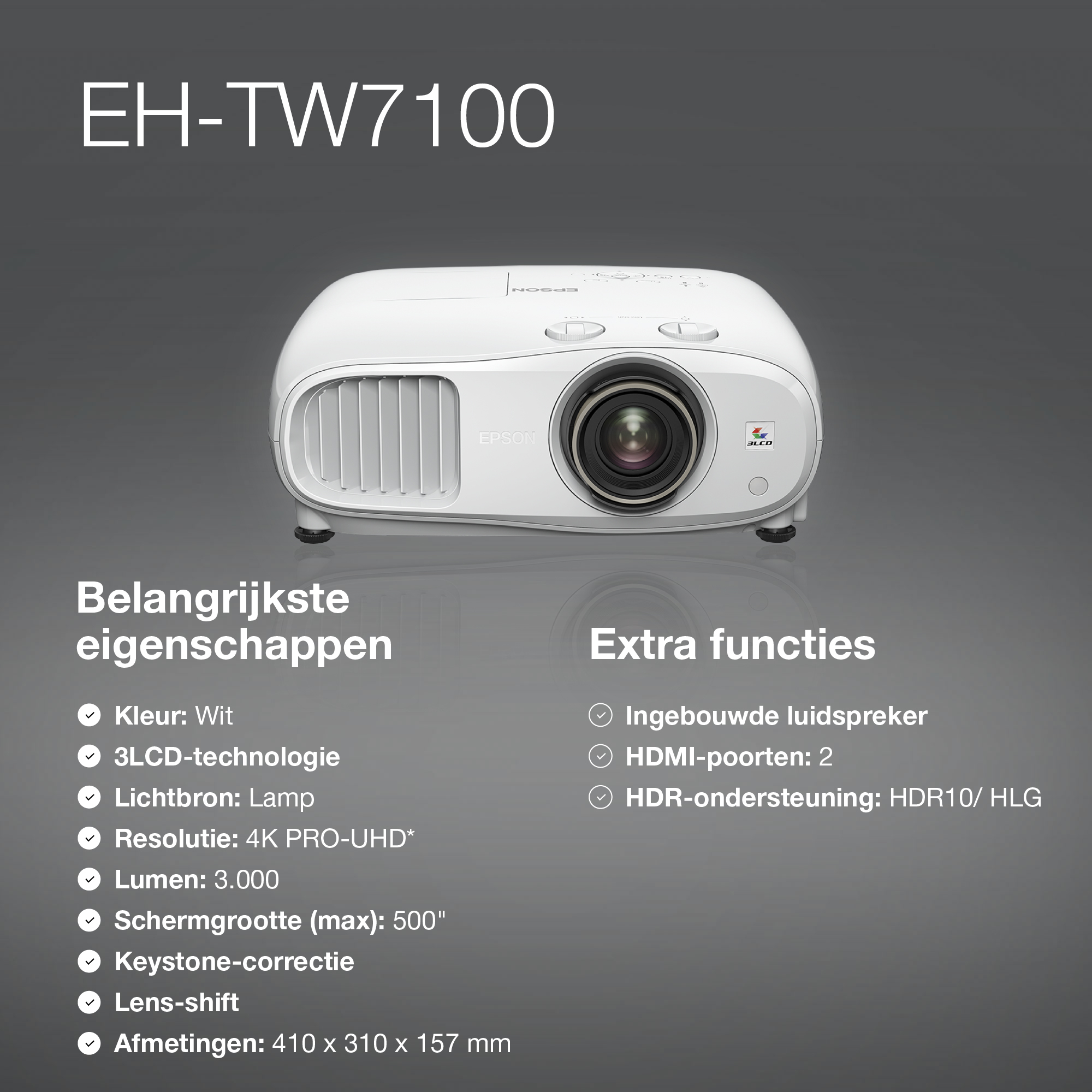 Epson 4k projector EH-TW7100