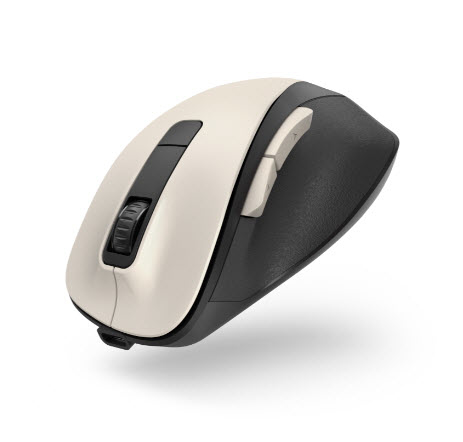 Hama Souris op. ss fil 6 boutons MW-500 Recharge, batt., ergo., blc crème