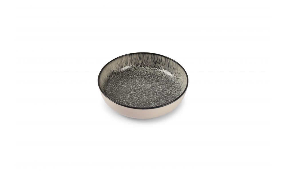 Diep bord ONA 204322 Gravel / 18,5x5cm / zwart