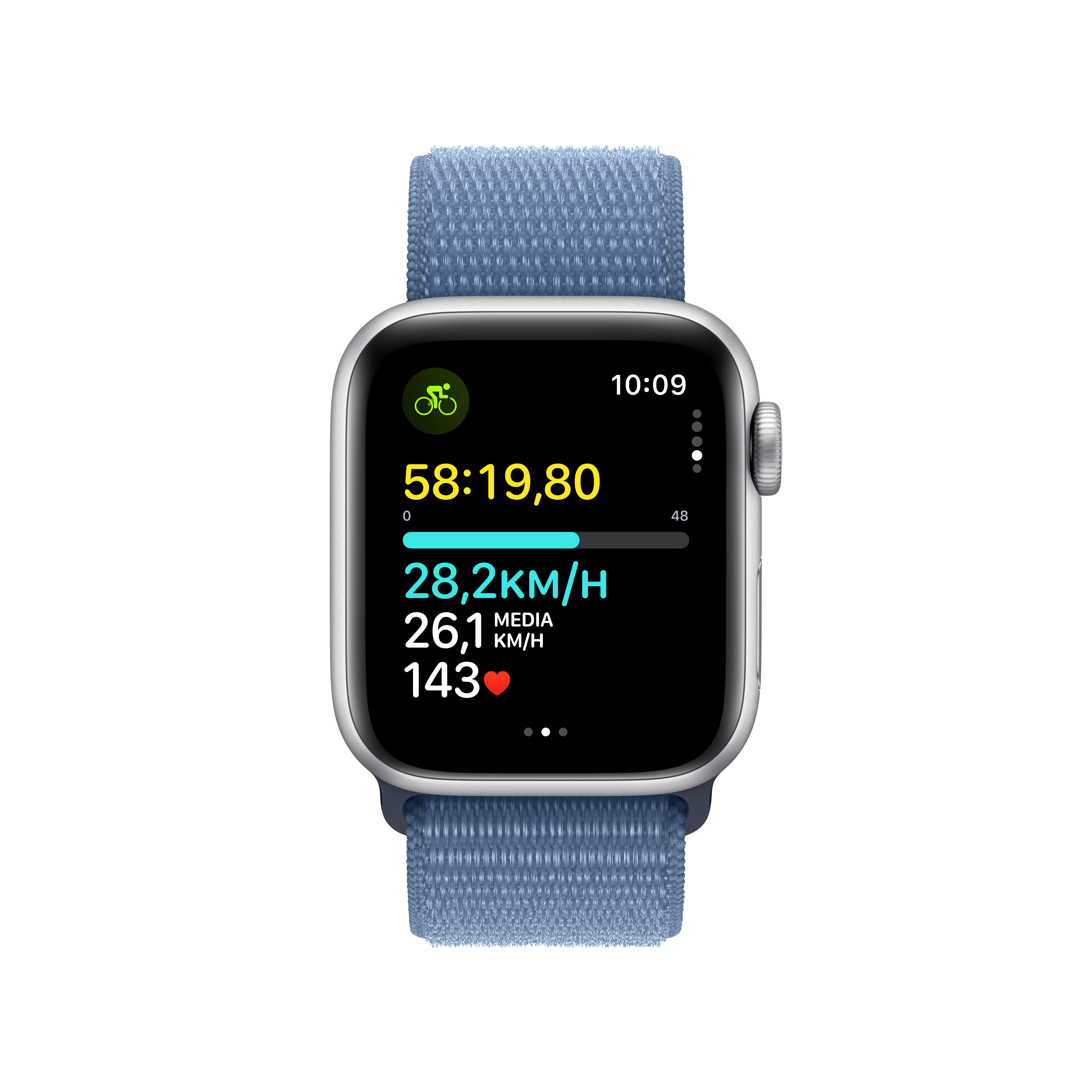 Apple Watch SE OLED 40 mm Numérique 324 x 394 pixels Écran tactile 4G Argent Wifi GPS (satellite)