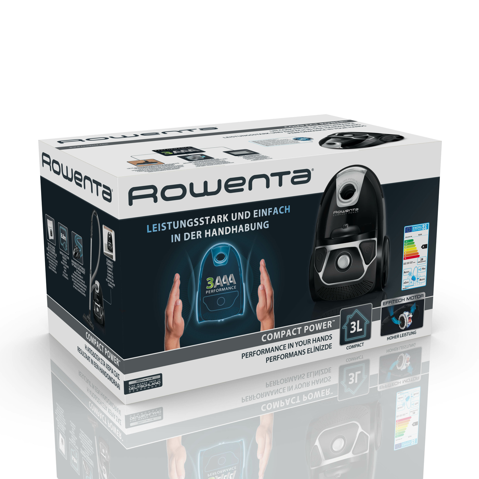 Stofzuiger ROWENTA RO3985EA Compact Power Zwart