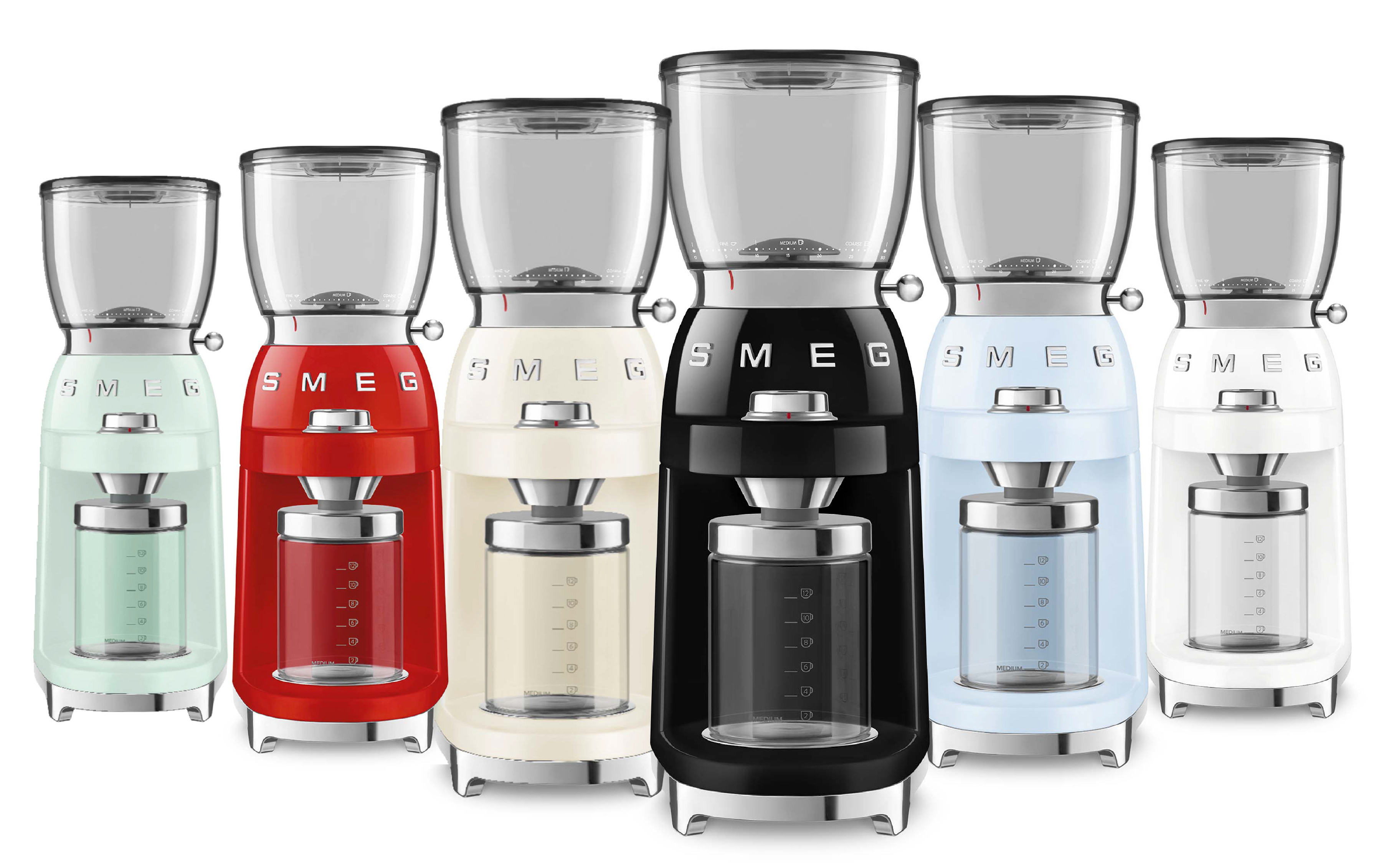 Koffiemolen SMEG CGF01WHEU Wit