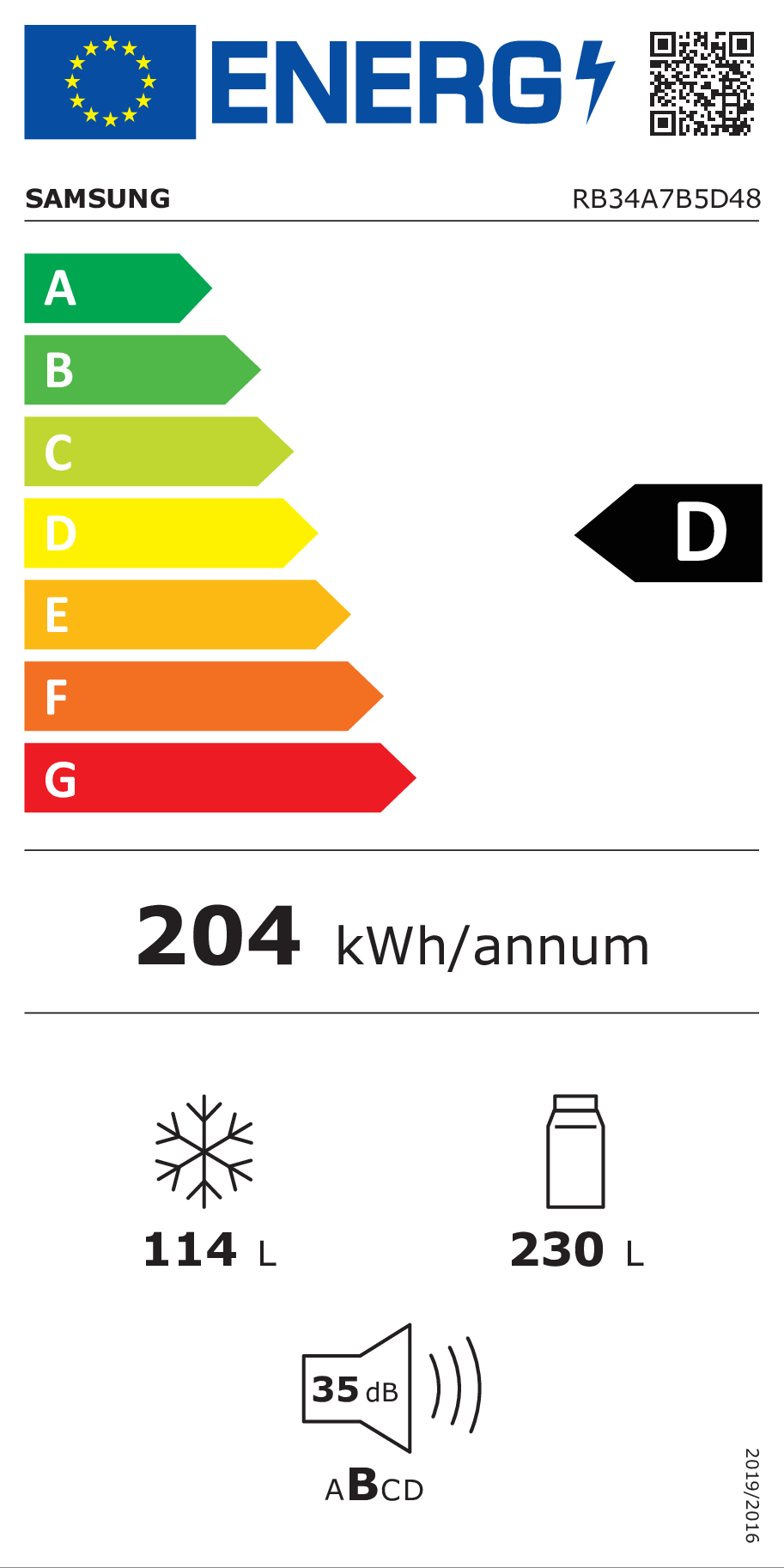Combi-koelkast SAMSUNG RB34A7B5D48/EF Bespoke