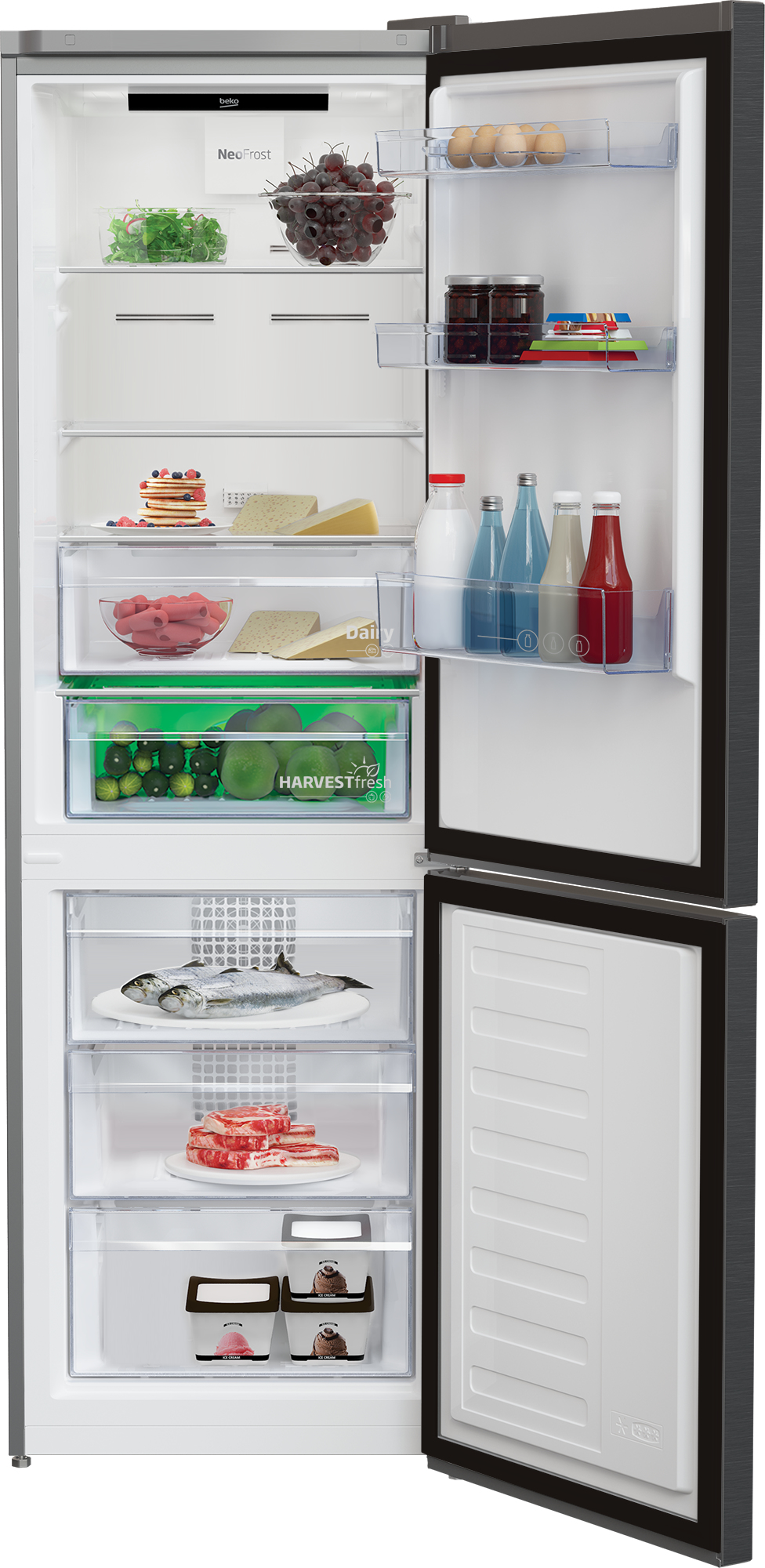 Koelkast Beko Combi RCNE366E70ZXBRN/ 186cm / B / NoFrost