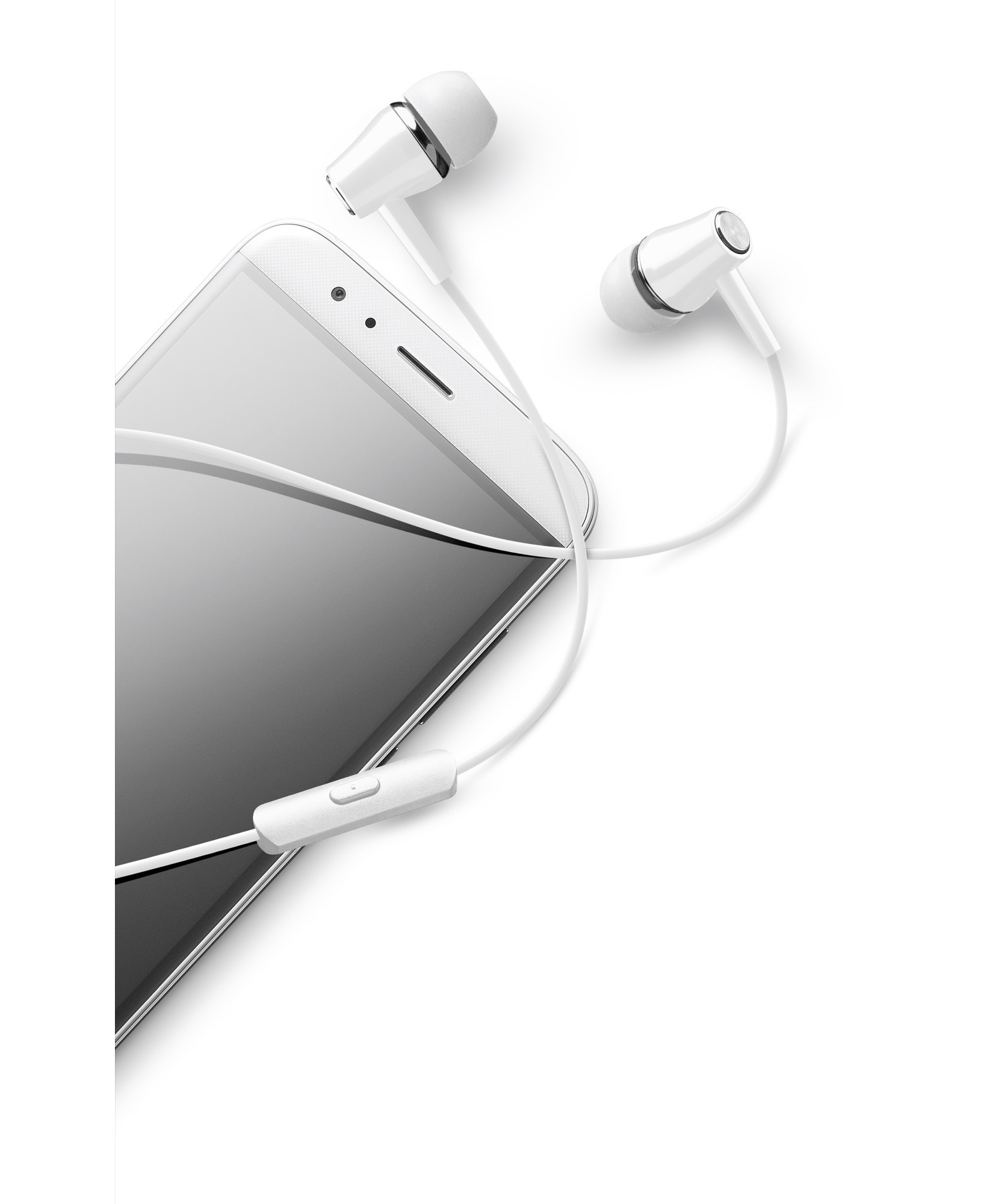 Cellularline AUINEARW hoofdtelefoon/headset Bedraad In-ear Oproepen/muziek Wit