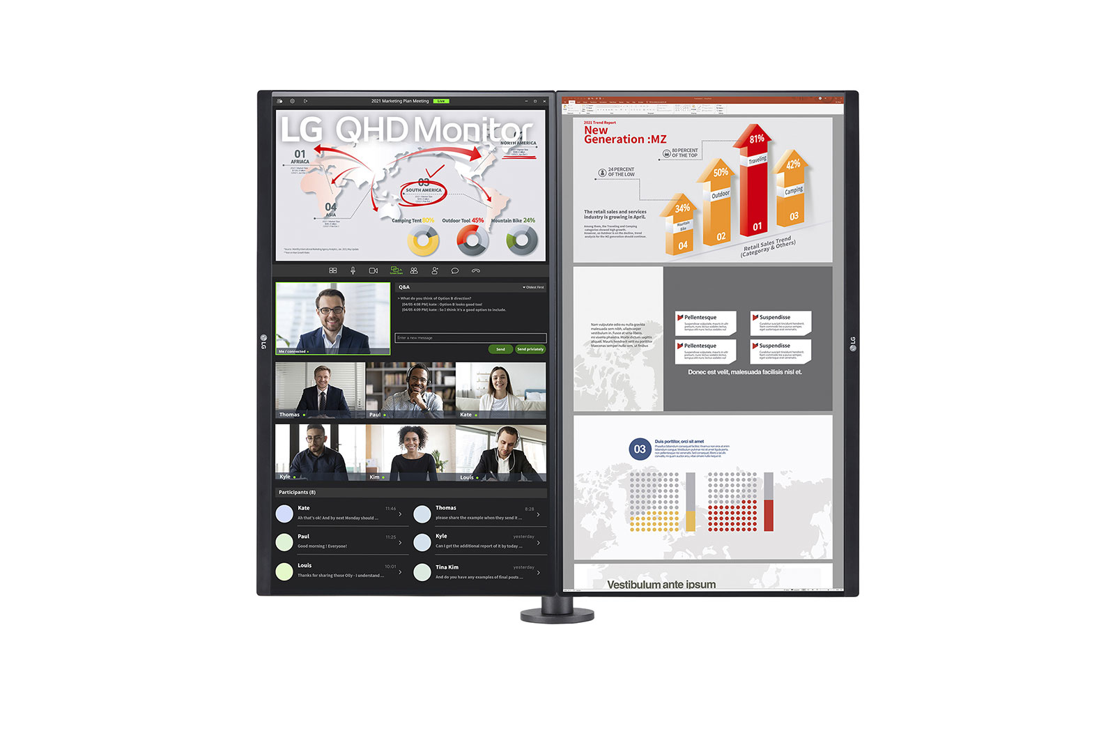 Monitor LG 27QP88DP-BS.AEU Dual QHD 16:9 75Hz Zwart