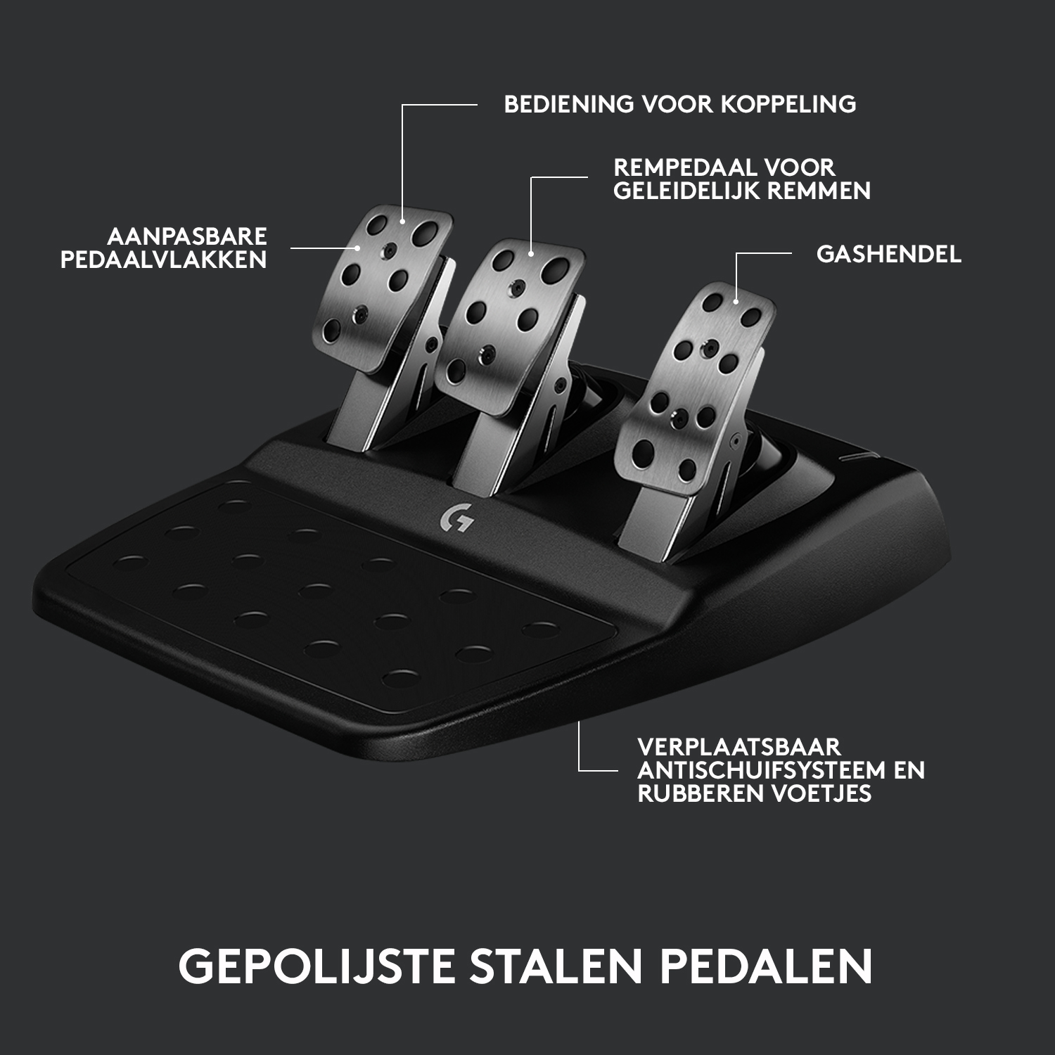 Logitech G G923 Zwart USB Stuurwiel & pedalen PC PS4