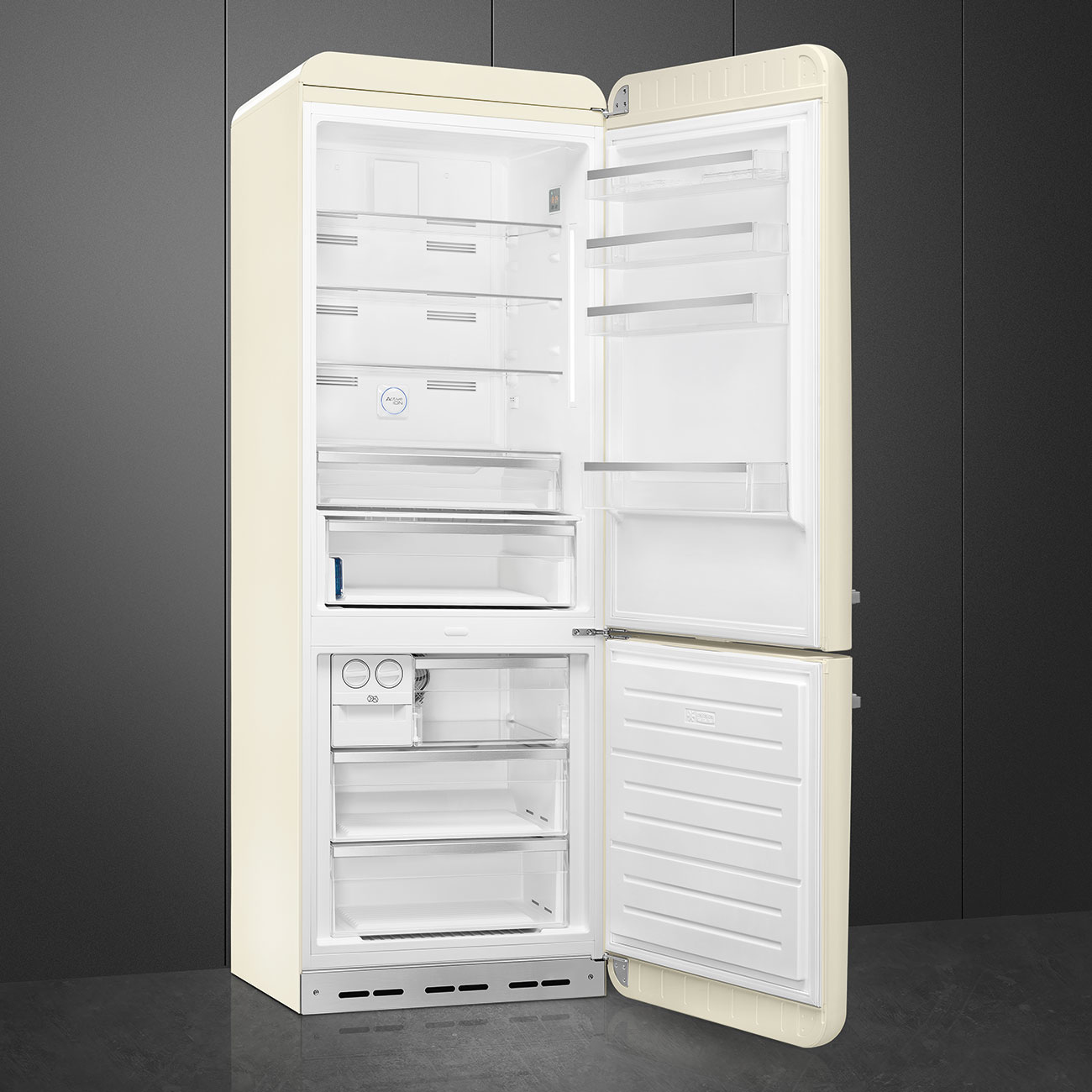 Koelkast Combi SMEG FAB38RCR5 / E / 205x70cm / Crème