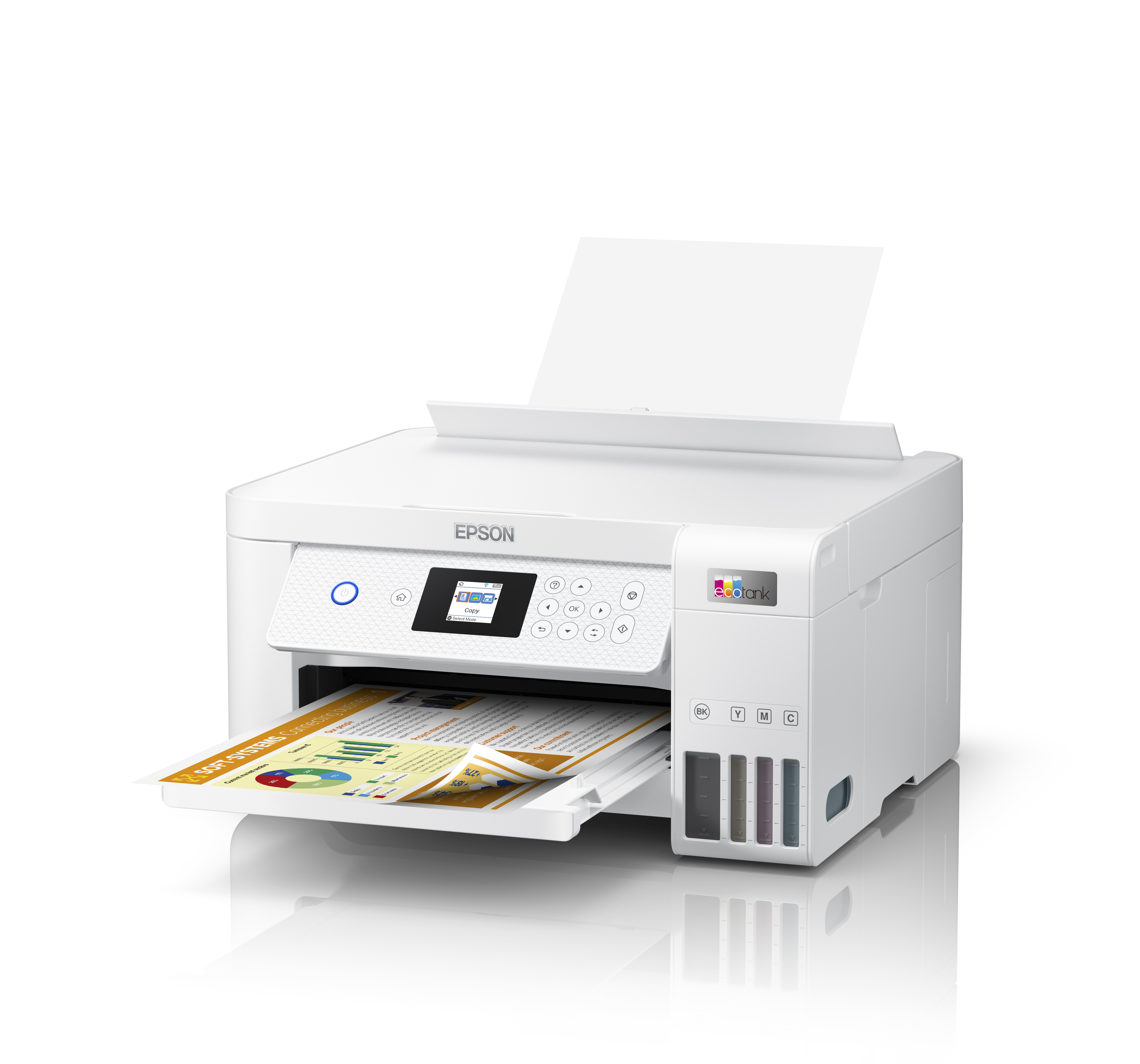 Printer Inkjet EPSON EcoTank ET-2856 Wit AIOFlat Kleur A4
