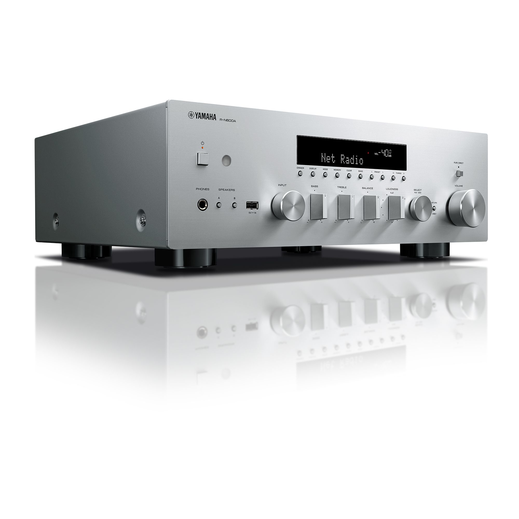 Receiver Yamaha R-N600A zilver