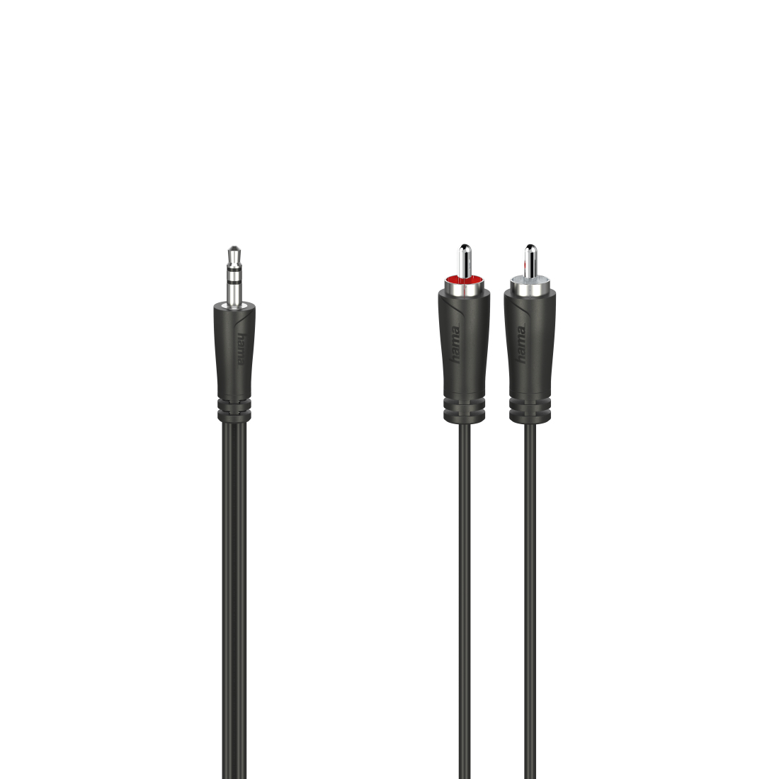 Hama Câble audio, fiche jack mâle 3,5mm - 2 fiches RCA mâles, stéréo, 1,5 m
