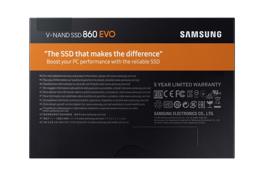 SSD Intern SAMSUNG MZ-76E1T0B/EU SSD 860 EVO 1TB 2,5" MZ-76E