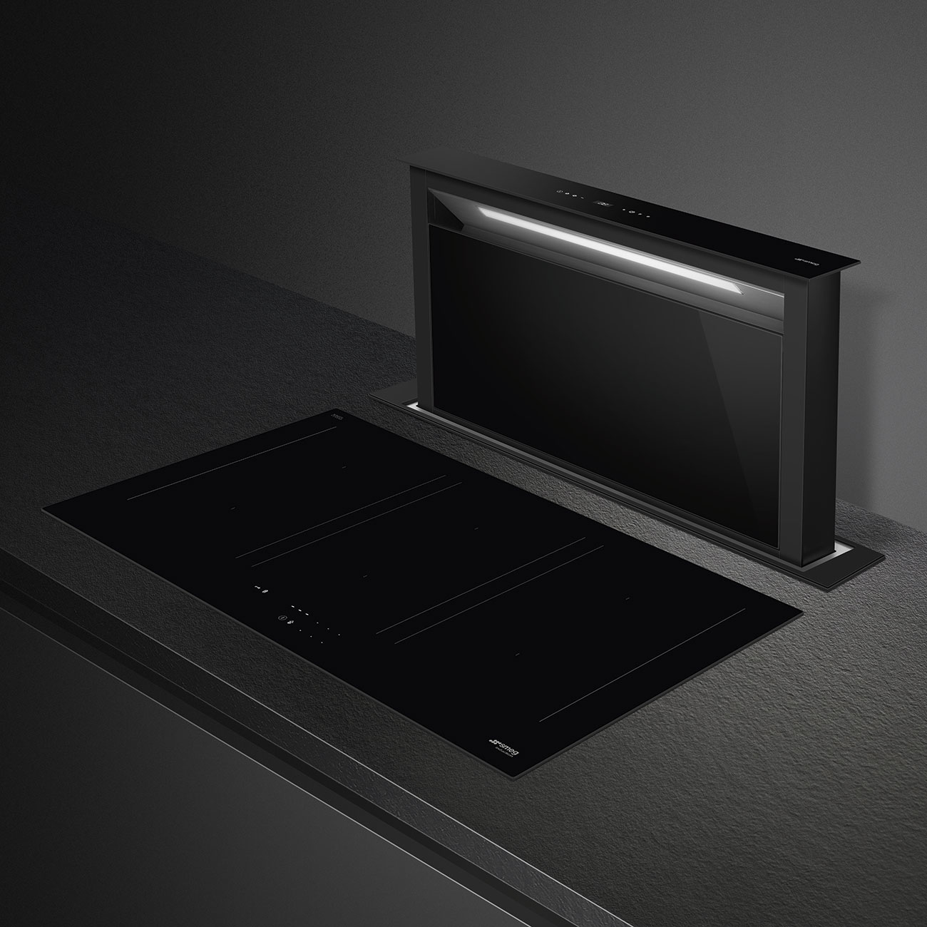 Dampkap BI Smeg downdraft KDD90CNE/ A / 90cm / Zwart