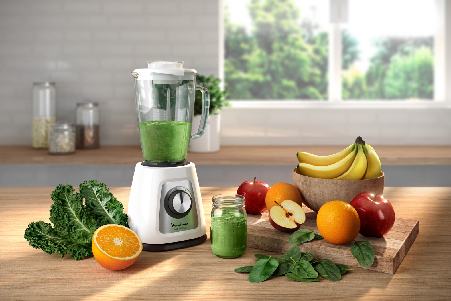 Blender MOULINEX LM430110 Blendforce Glass Wit