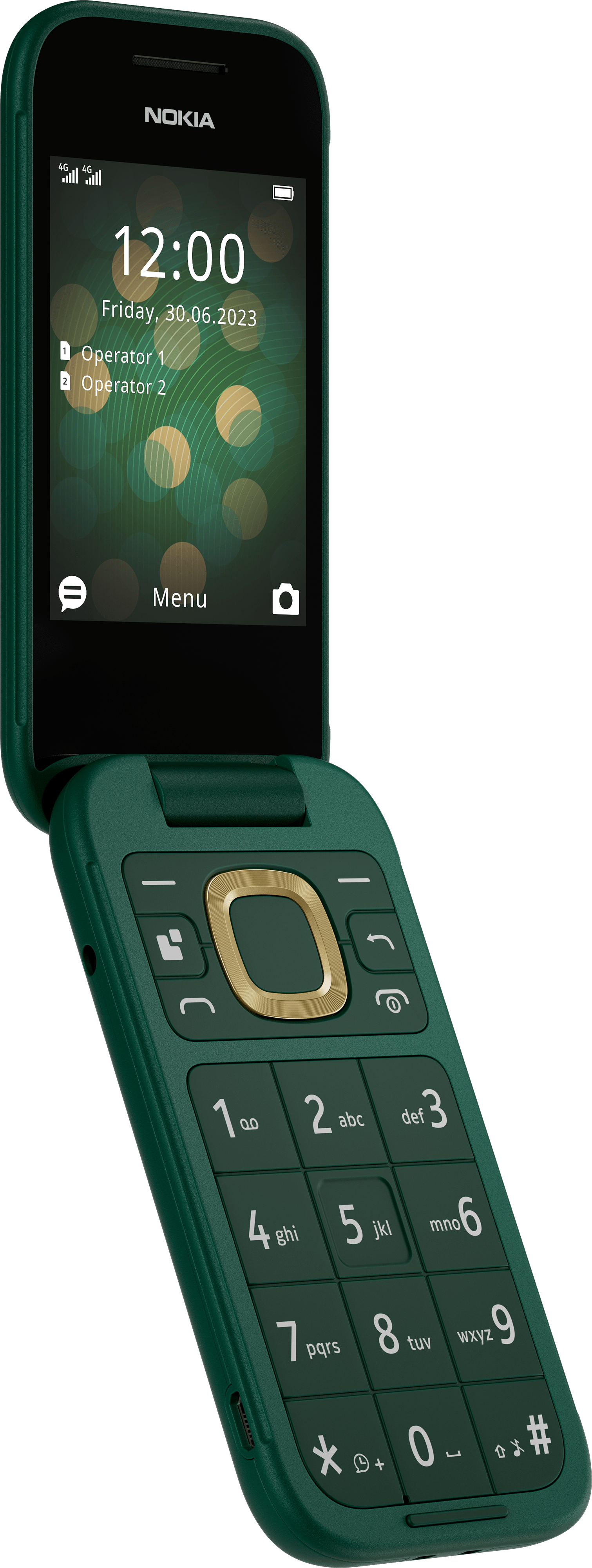 Nokia 2660 Flip 4G 7,11 cm (2.8") 123 g Vert Téléphone d'entrée de gamme