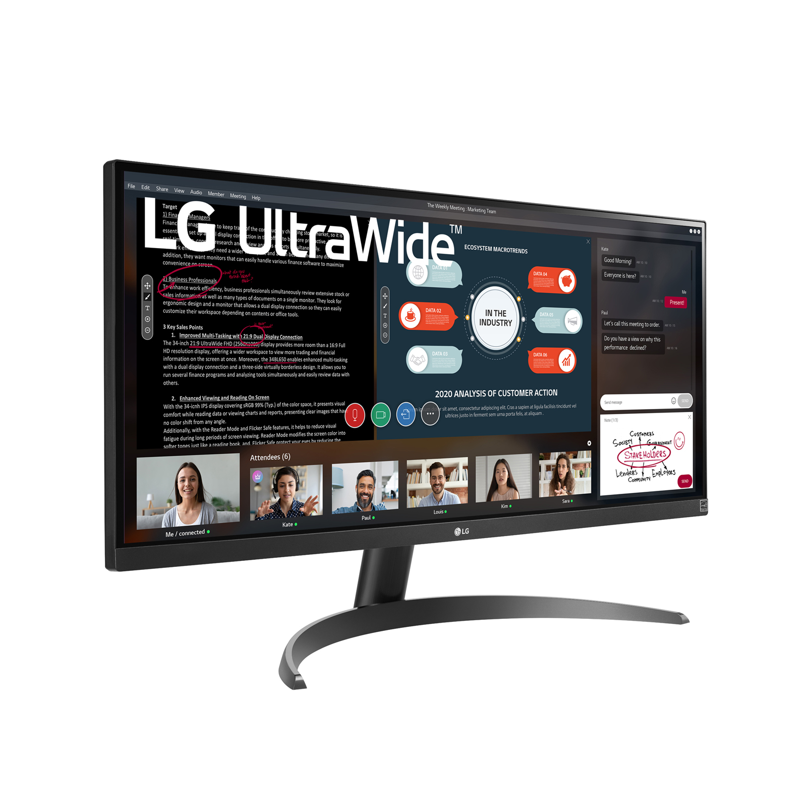 Monitor LG 29WP500 QHD 21:9 Mat 75Hz Black