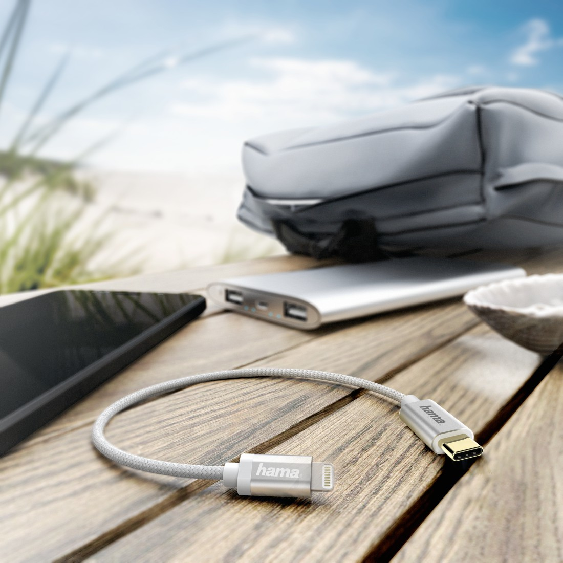 Câble USB HAMA 187209 USB-C - Lightning, 0.2 M Wit