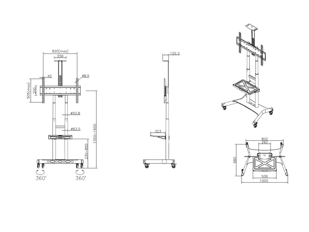 Vloerstatief MULTIBRACKETS M Public Basic 180