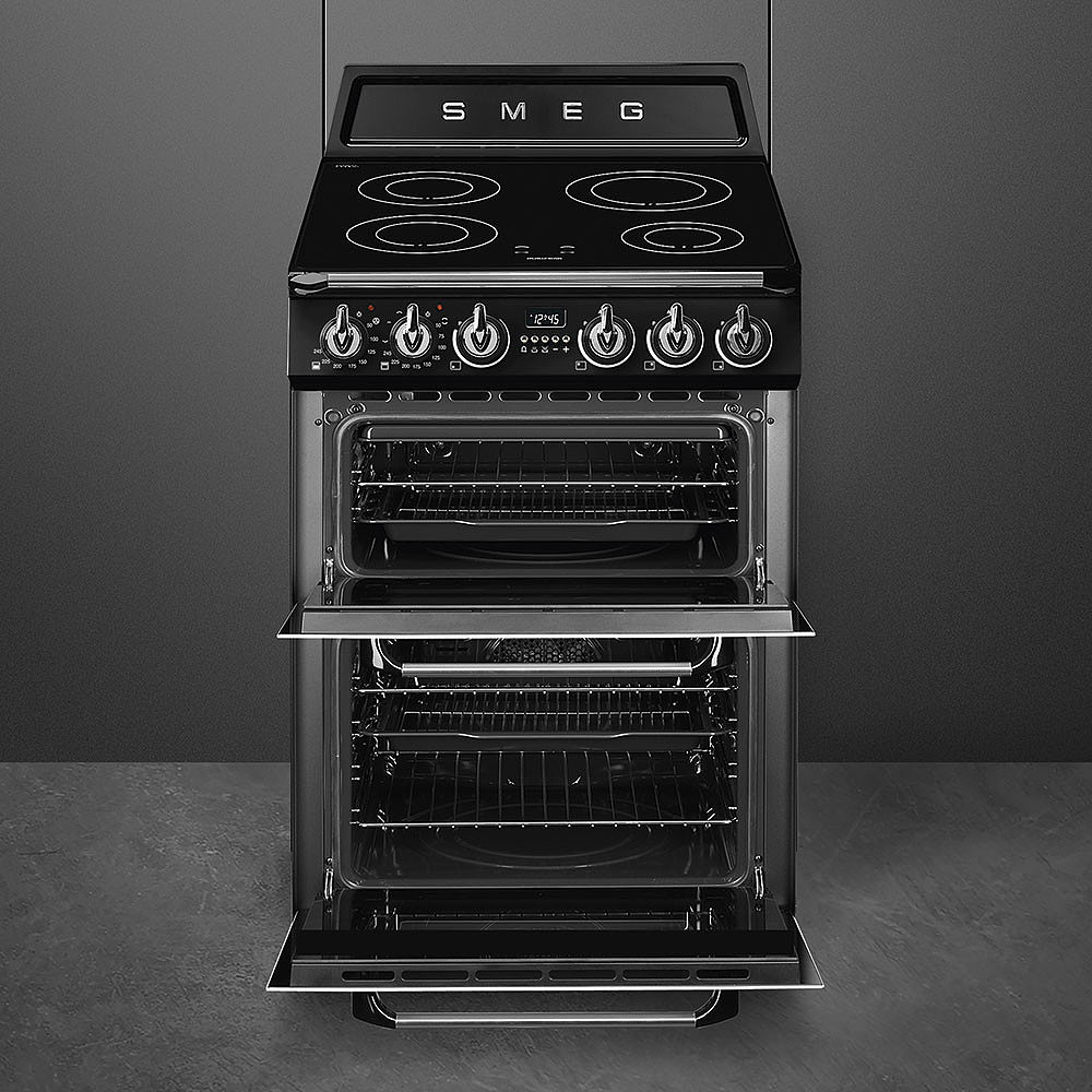 Smeg TR62IBL fornuis Vrijstaand fornuis Electrisch Inductiekookplaat zones Zwart A