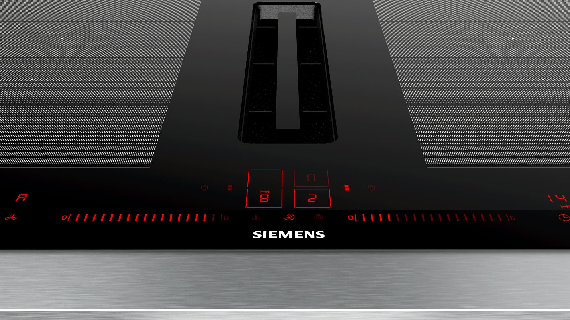 Siemens iQ700 EX875LX67E kookplaat Zwart, Roestvrijstaal Ingebouwd 80 cm Inductiekookplaat zones 4 zone(s)