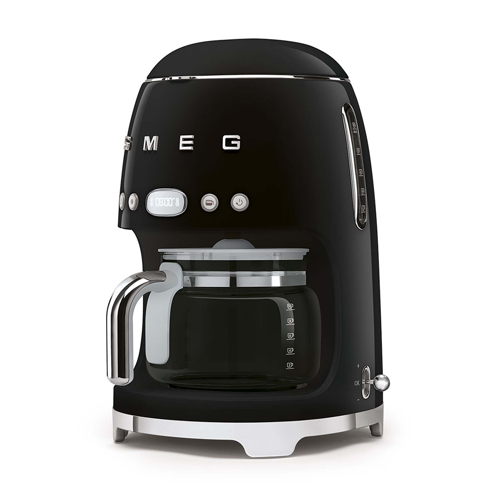 Smeg cafetiere noir DCF02BLEU