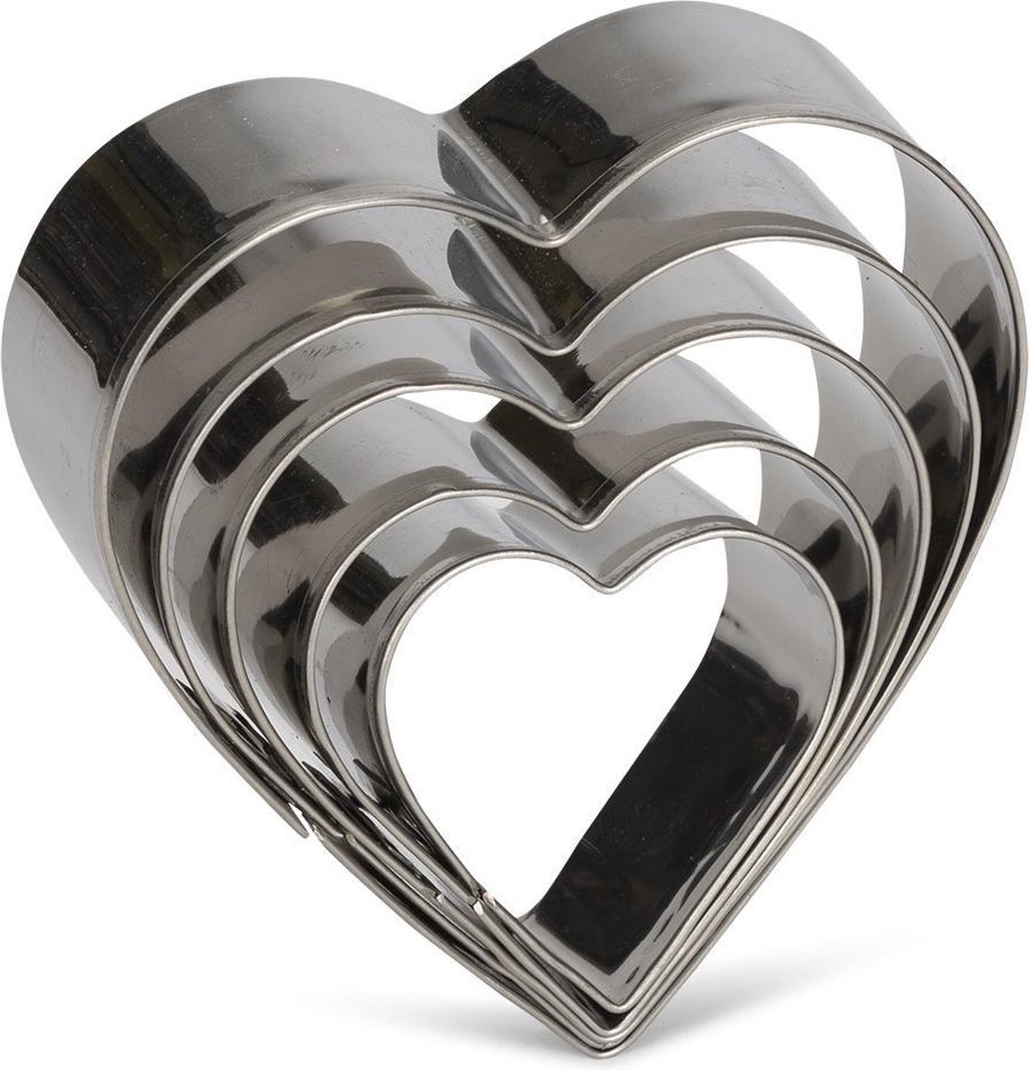 Uitduwvormpjes Patisse 12.PA2013 Hart inox / 5st