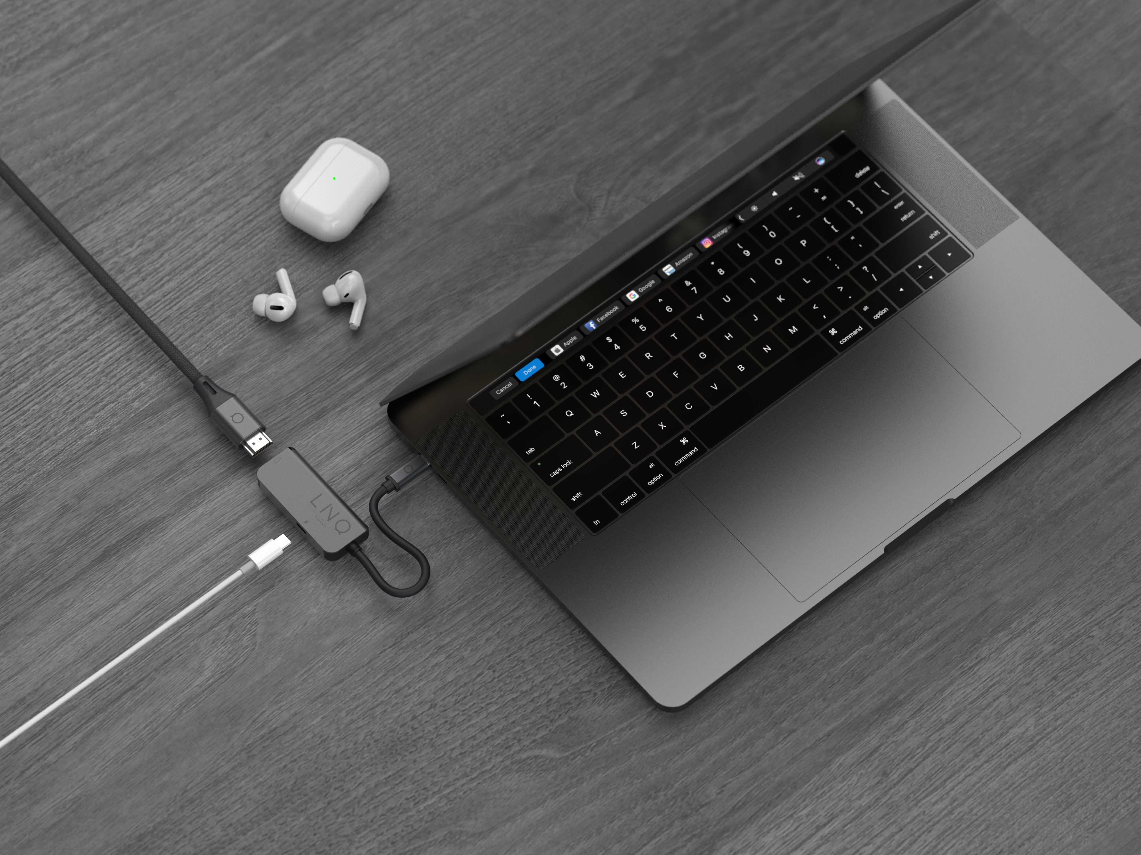 Linq 2 in 1 USB-C Hub, HDMI 4K/60Hz + USB-C 100W
