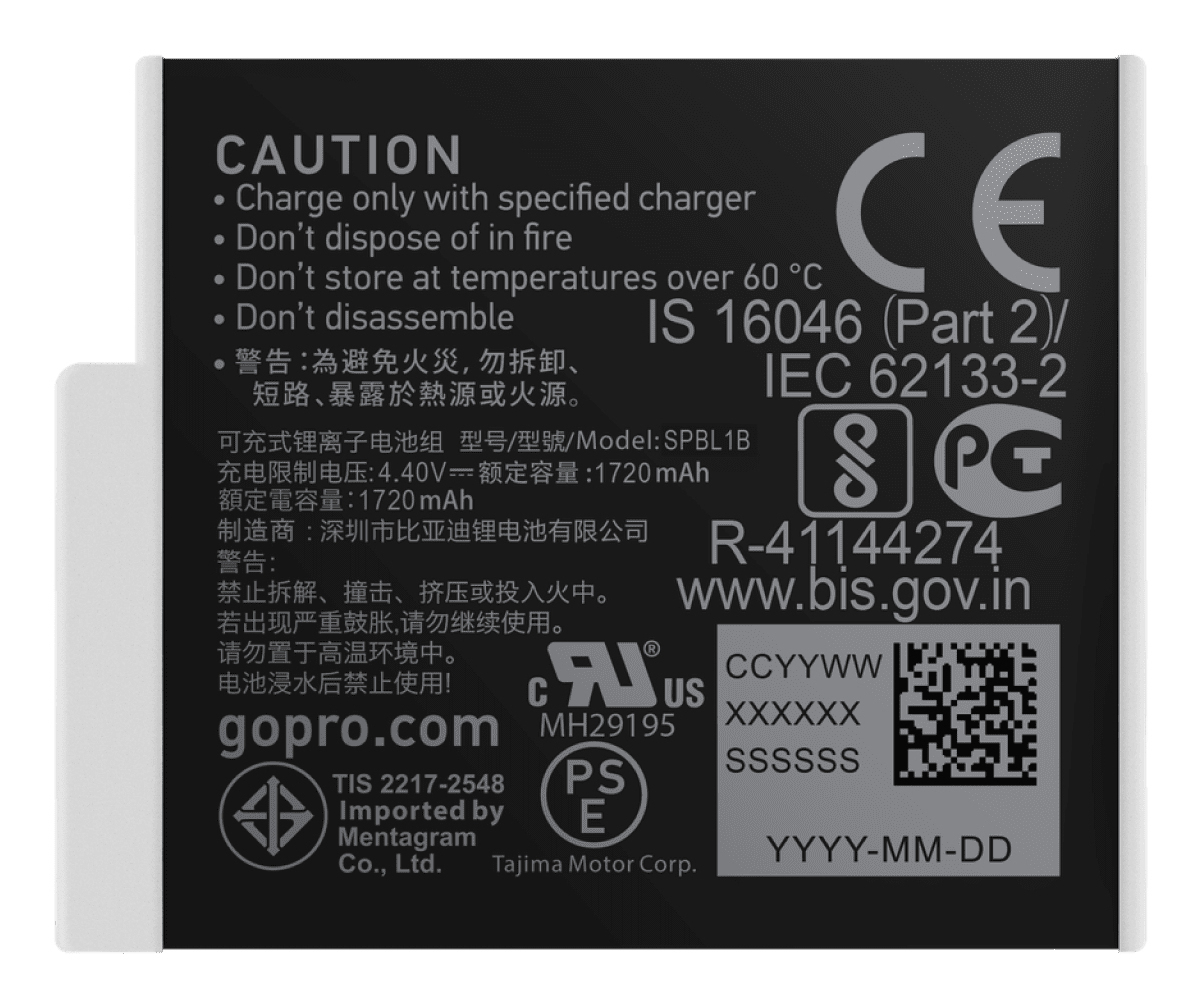 GoPro Rechargeable Battery Enduro Hero 12/11/10/9