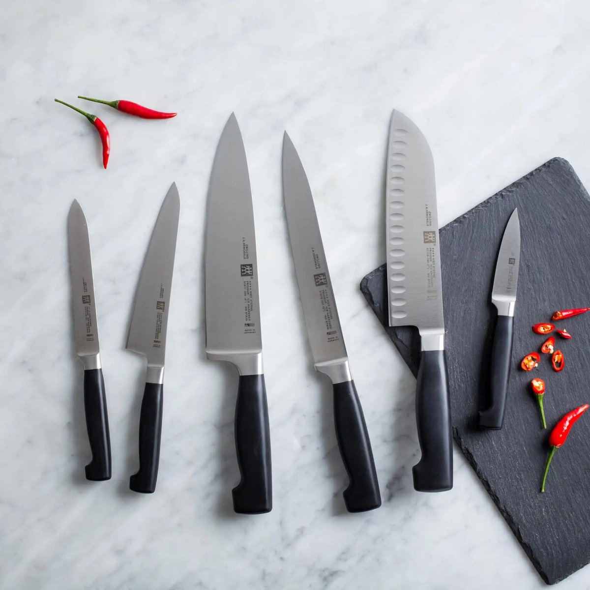 Mes ZWILLING 31119-181-0 Four StarSantoku met kuiltjes180mm