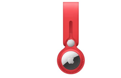 Apple AirTag Leather Loop RED