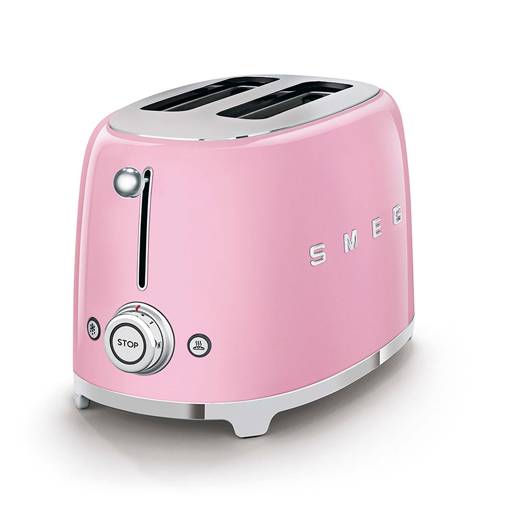 Smeg grille-pain rose TSF01PKEU