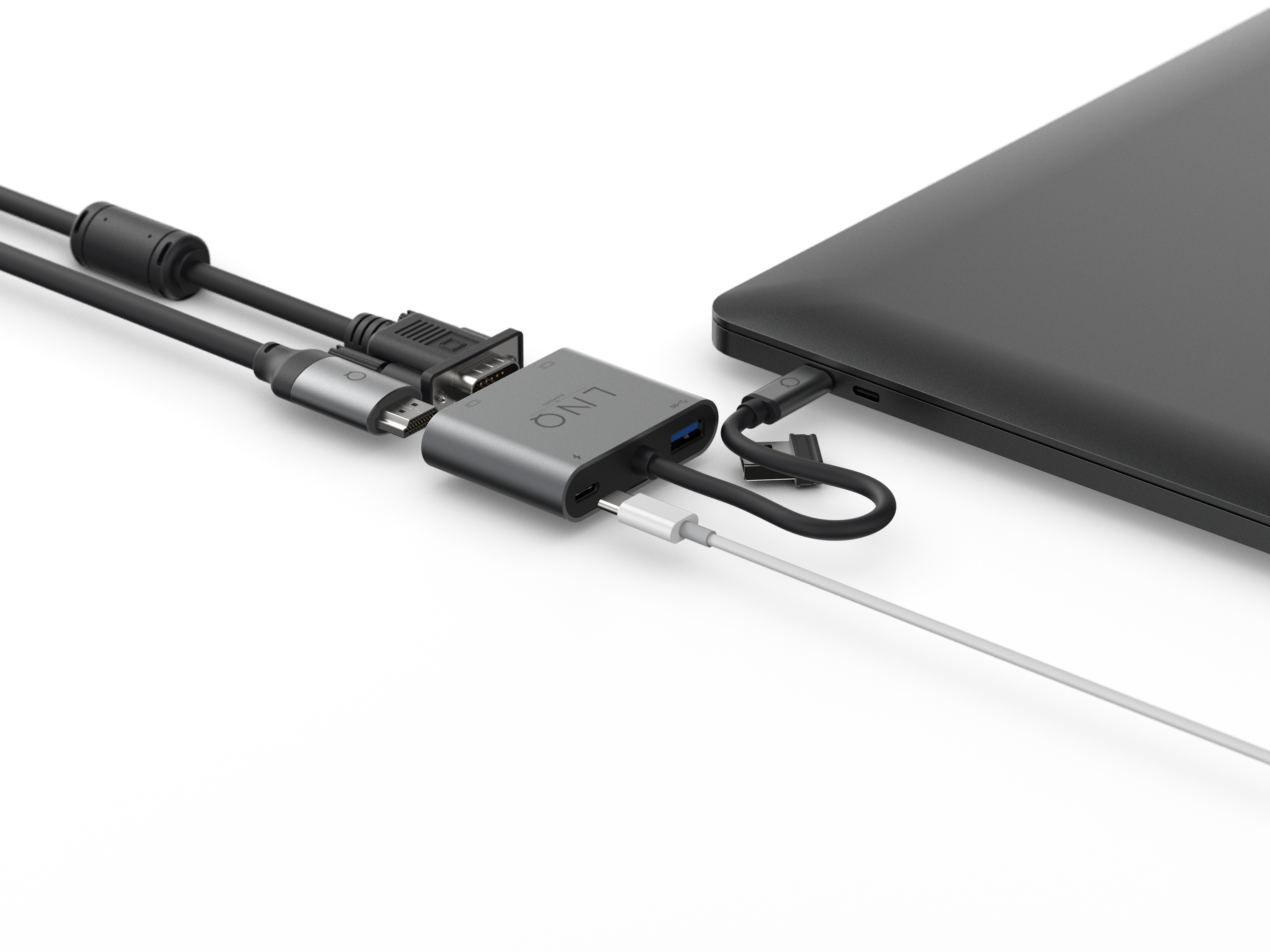 Linq 4 in 1 USB-C Hub HDMI 4K/60Hz + VGA + USB-C 100W + USB-A 3.2Gen1 