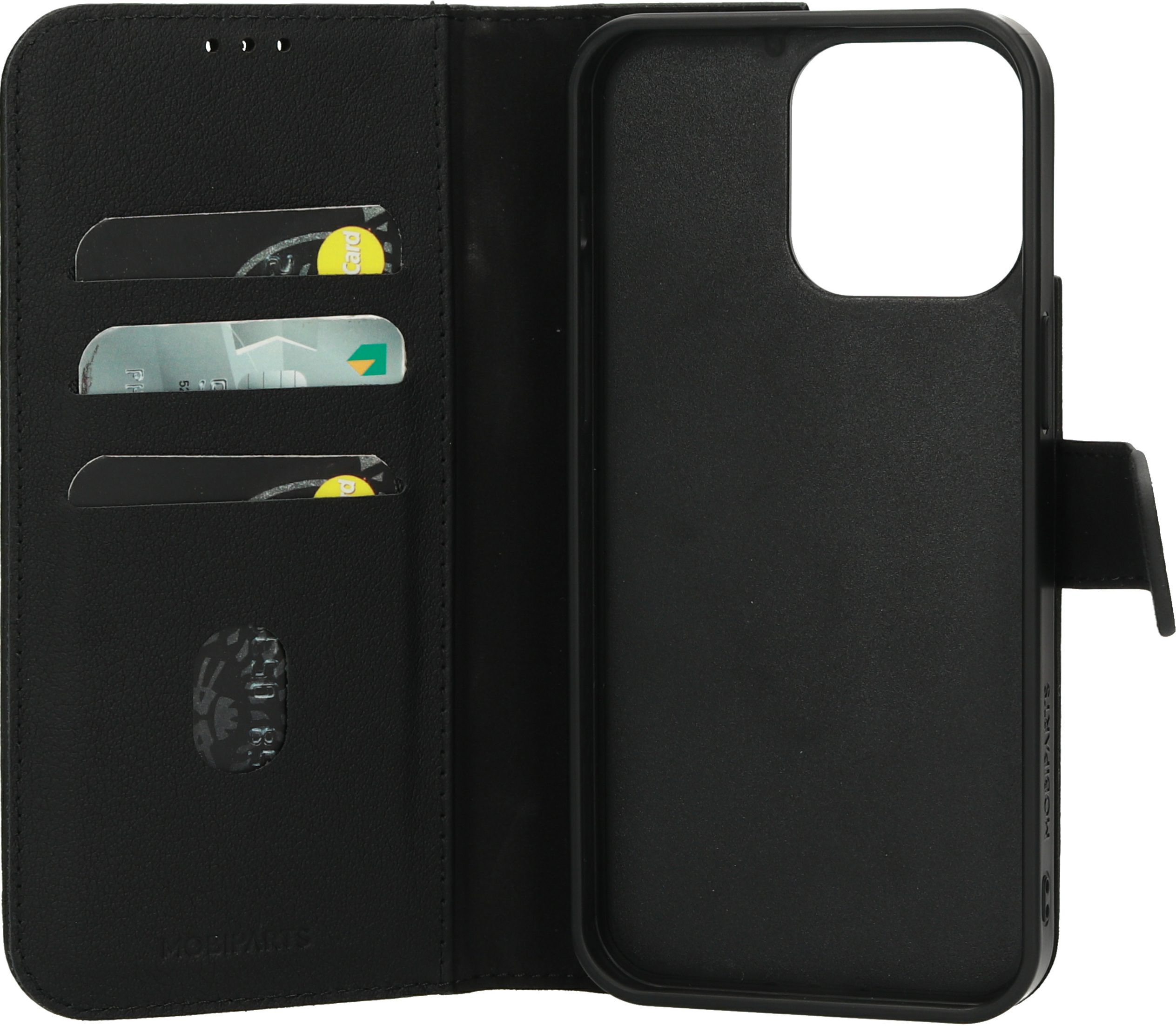 Mobiparts Leather 2 in1 Wallet Case iPhone 15 Pro Max Black