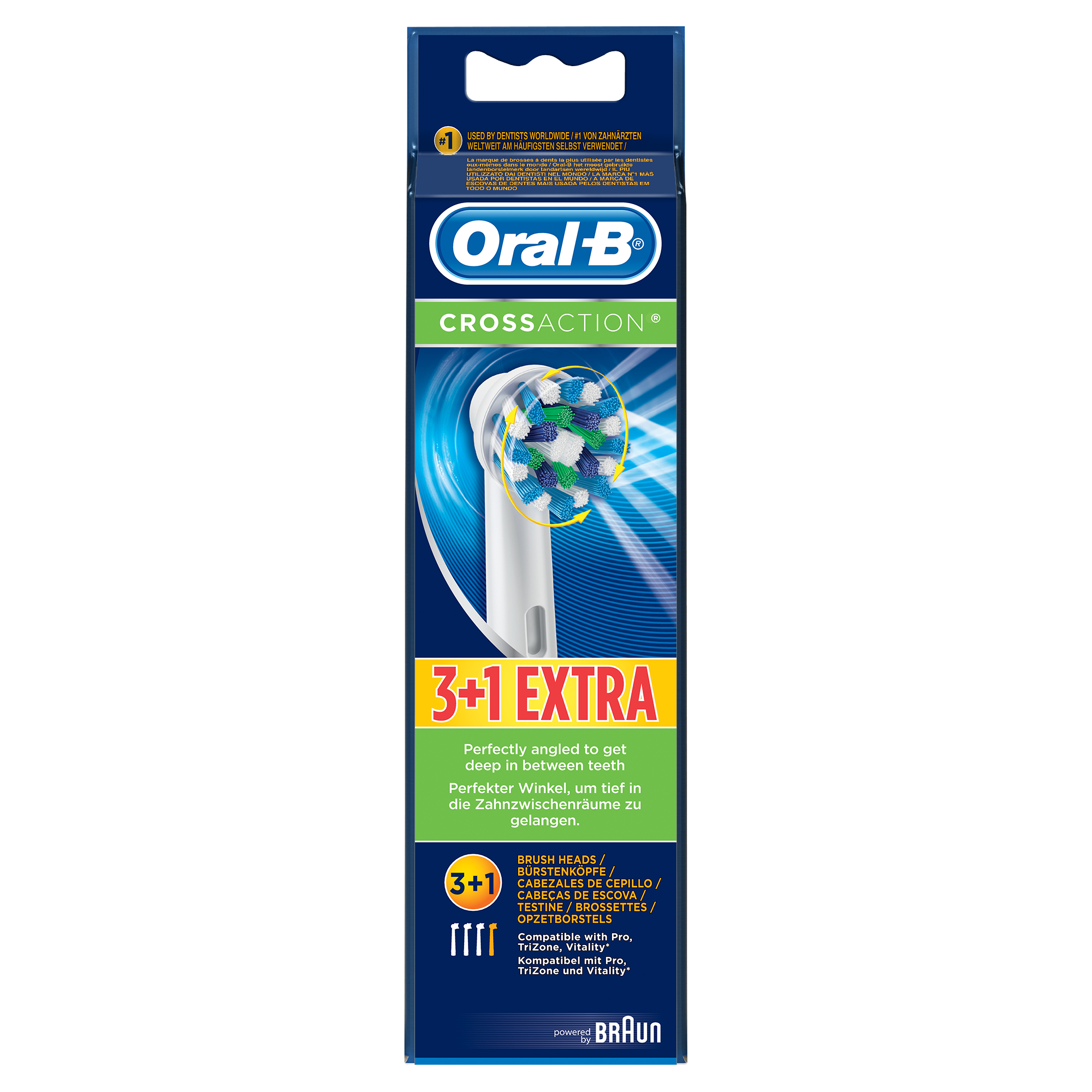 Opzetborstel Braun EB50 3+1ct (promo pack) Cross Action