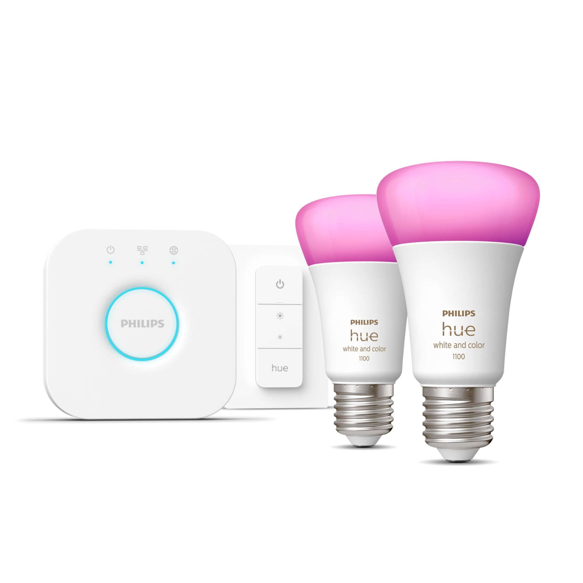 Starterkit PHILIPS HUE White Color Ambiance E27 x2 +Brdige +Dim