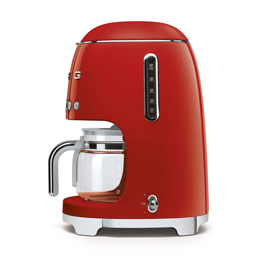 Smeg cafetiere rouge DCF02RDEU