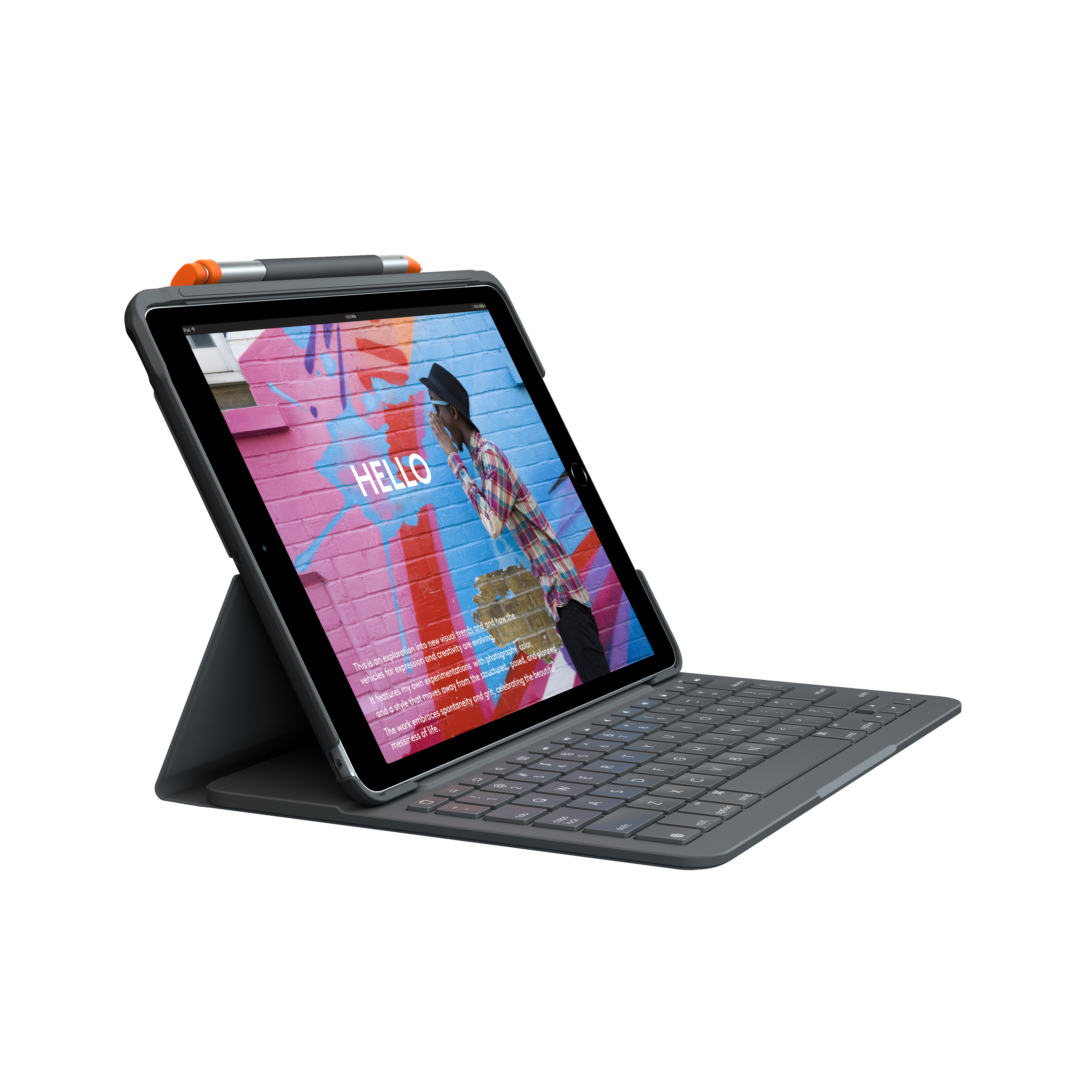 Keyboard LOGITECH SLIM Folio iPad 10.2 '19-21 Graphite