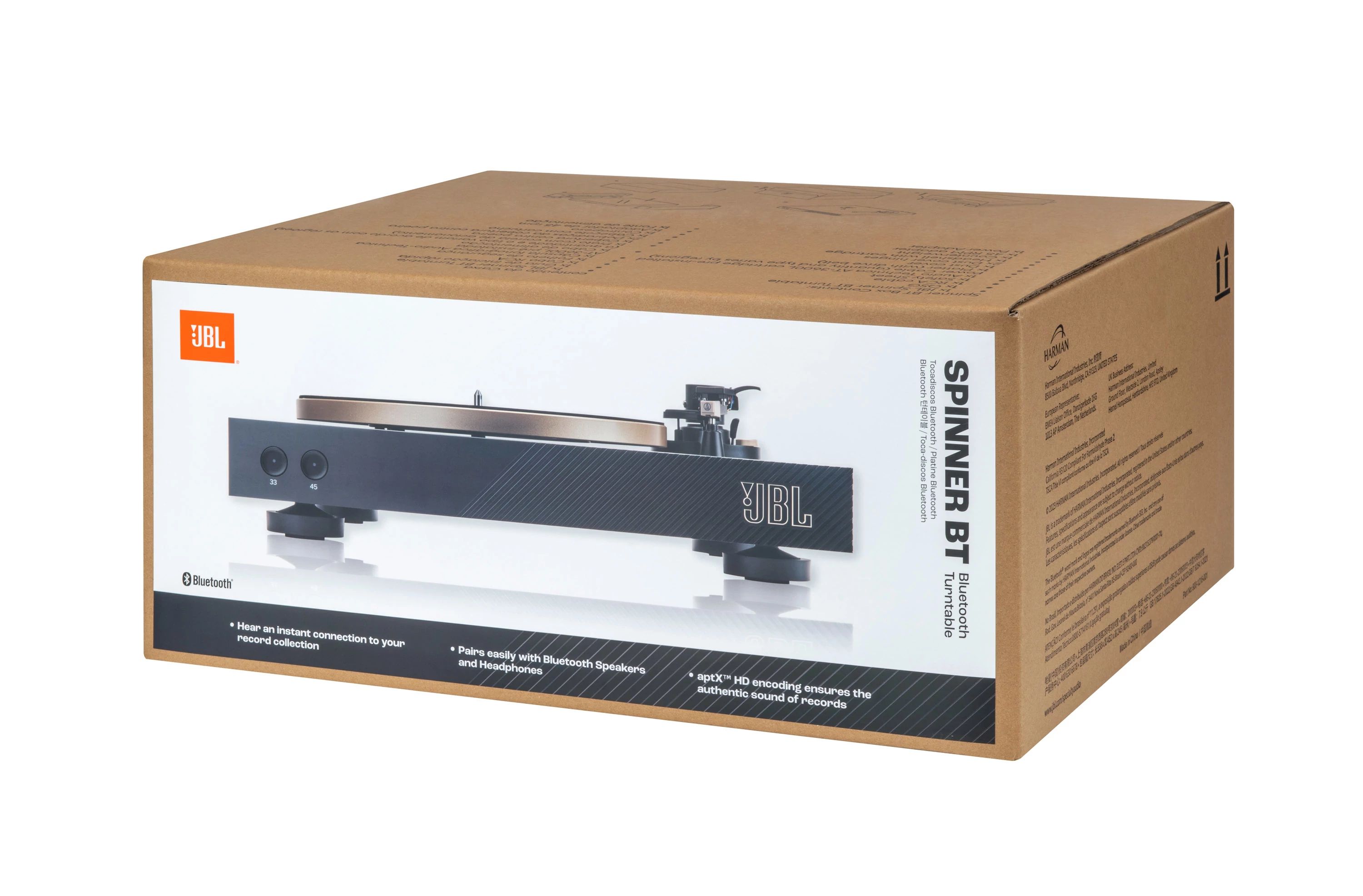 JBL SPINNERBTGLDEU BLUETOOTH TURNTABLE GOLD