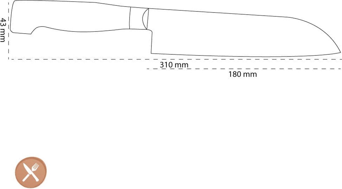 Mes ZWILLING 31119-181-0 Four StarSantoku met kuiltjes180mm