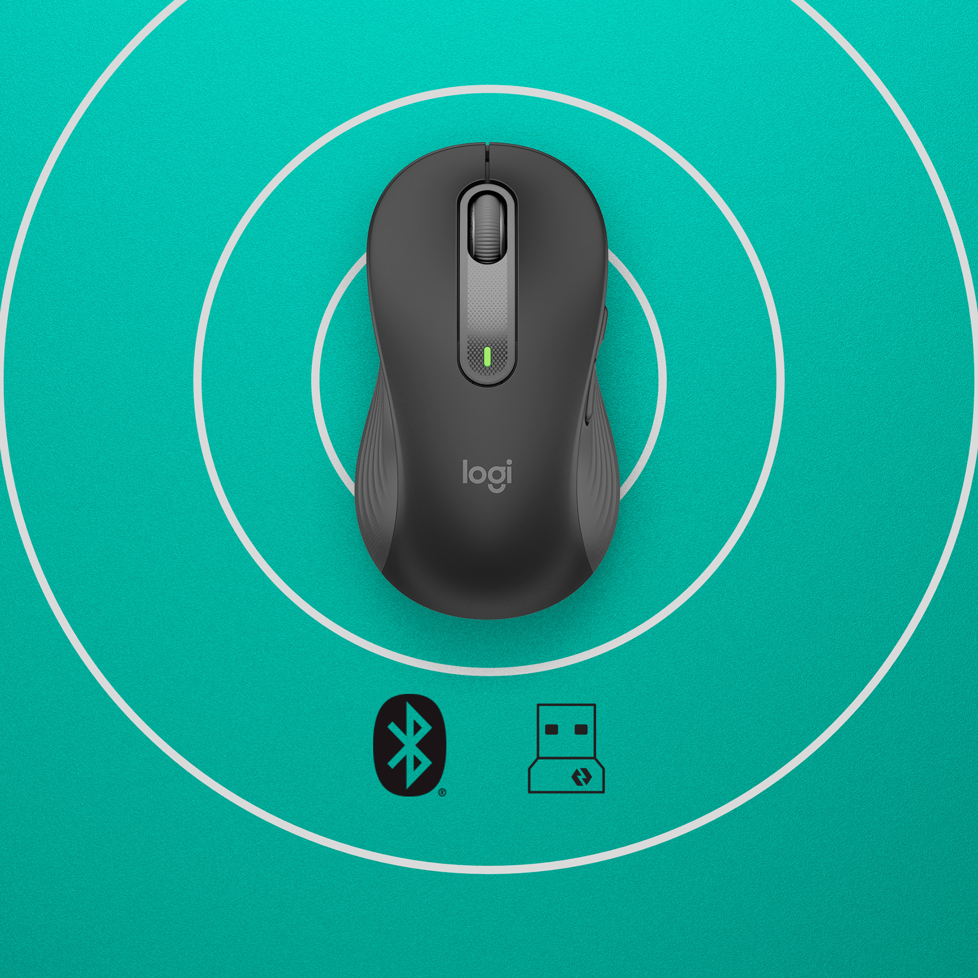 Logitech m650 l signature mouse lh graph